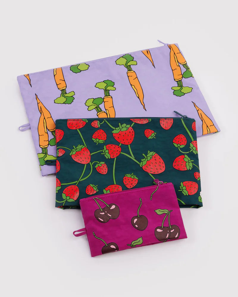 Go Pouch Set in Carrots & Berries