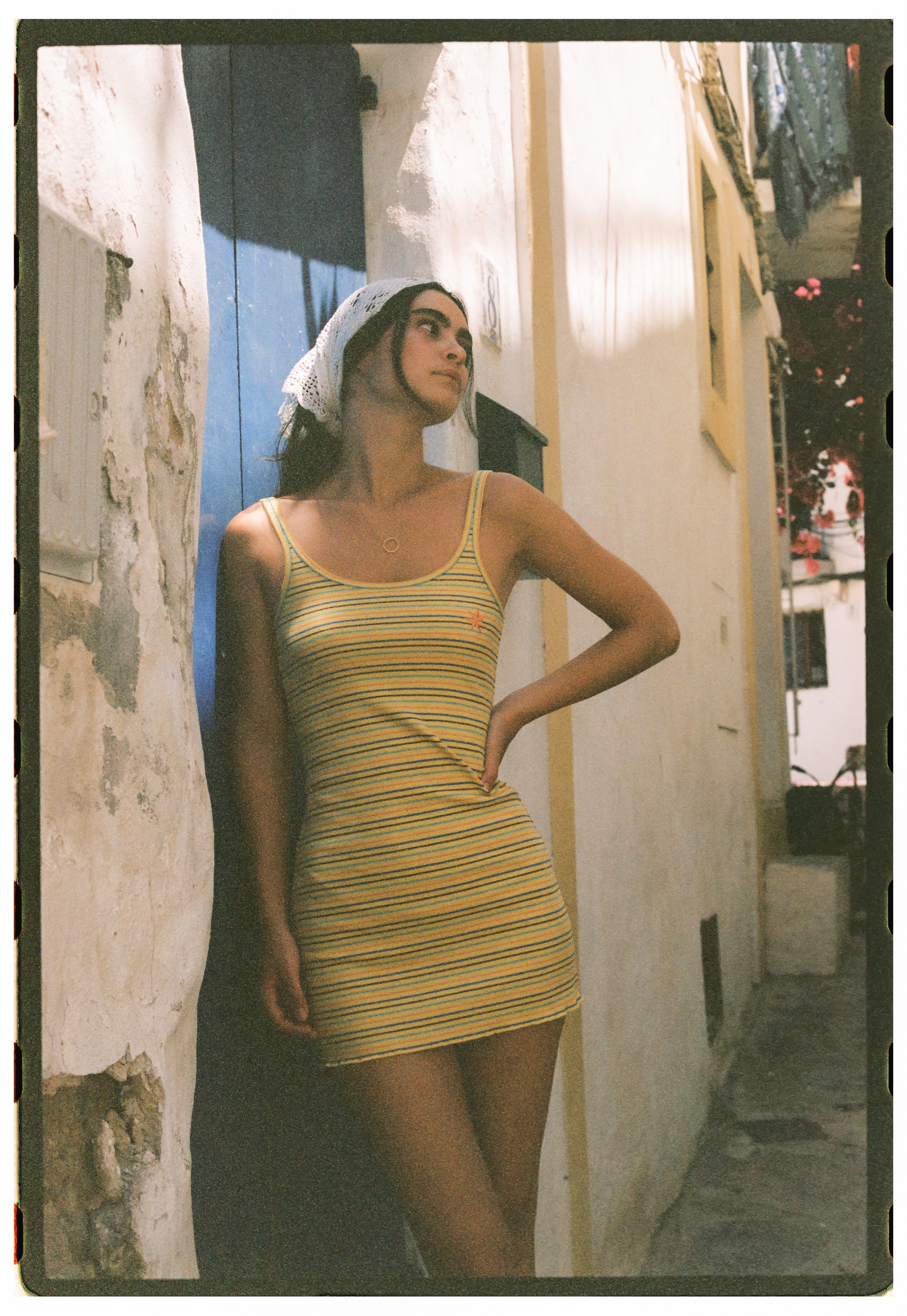 Lemon Striper Mini Dress