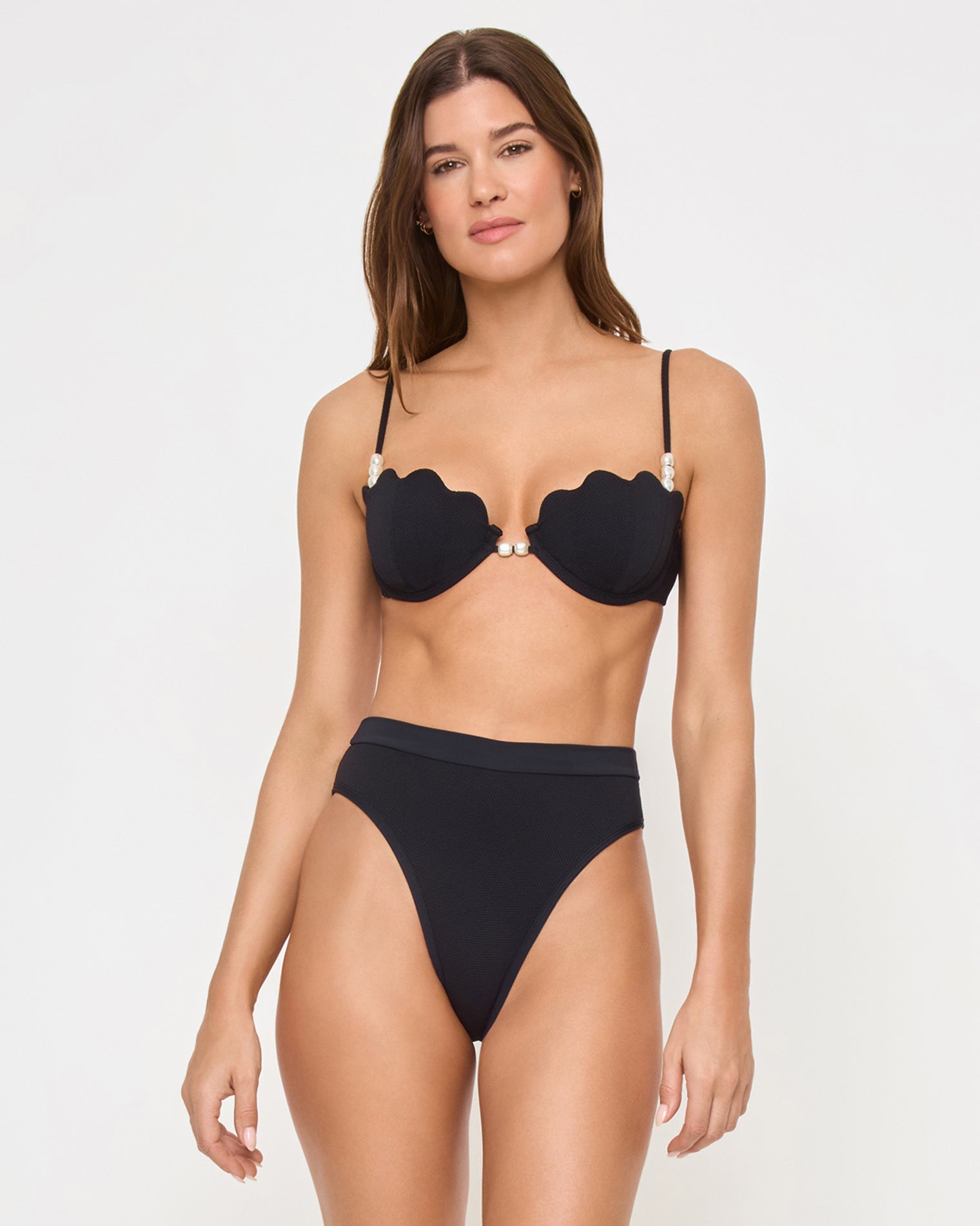 Sunrise Shell Bikini Top - Black