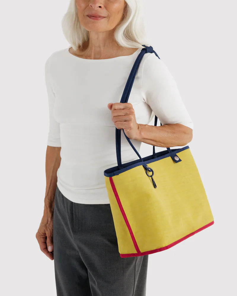 Medium Nylon Reversible Tote in Navy Mix
