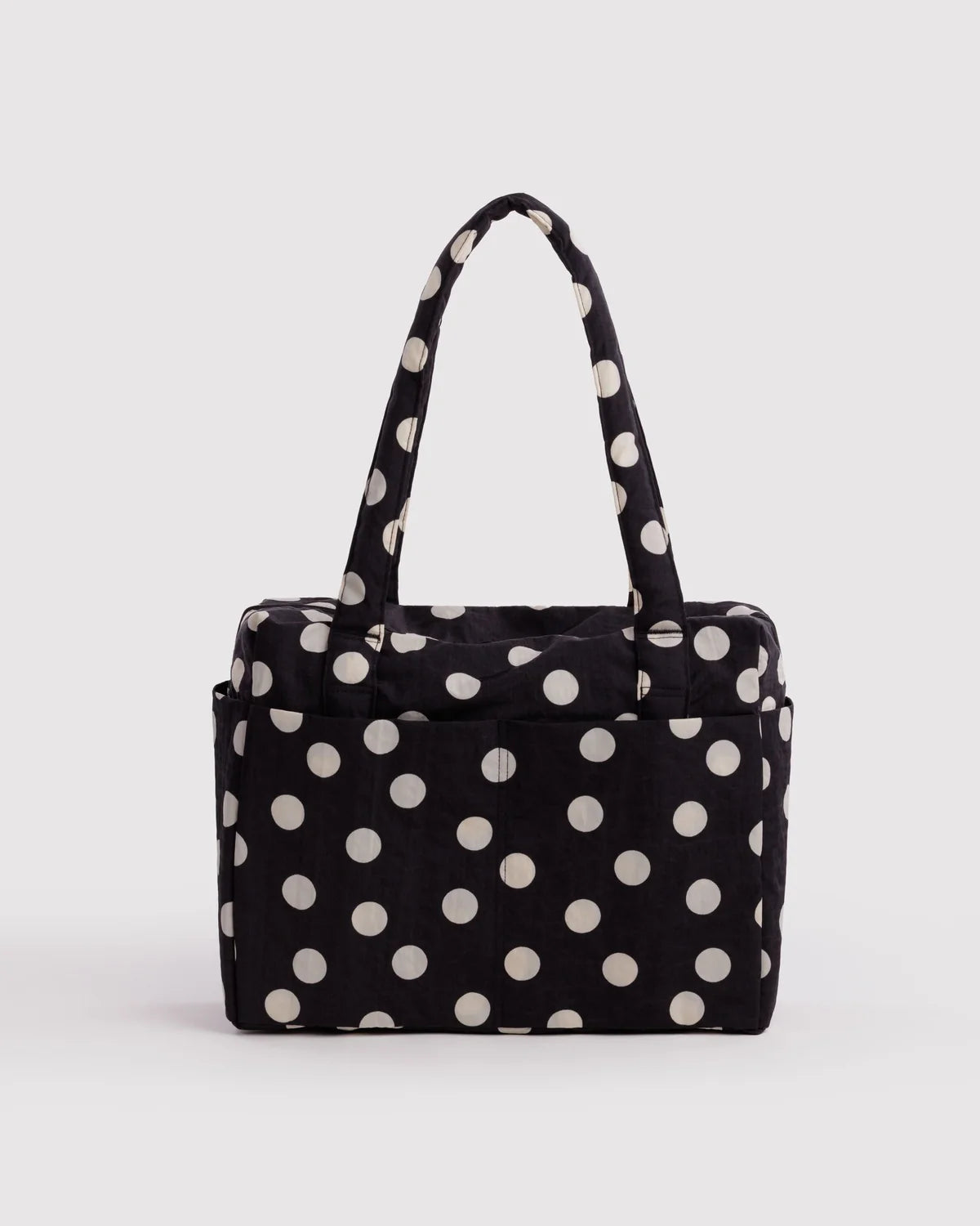 Small Cloud Carry On in Black and Cream Polka Dot