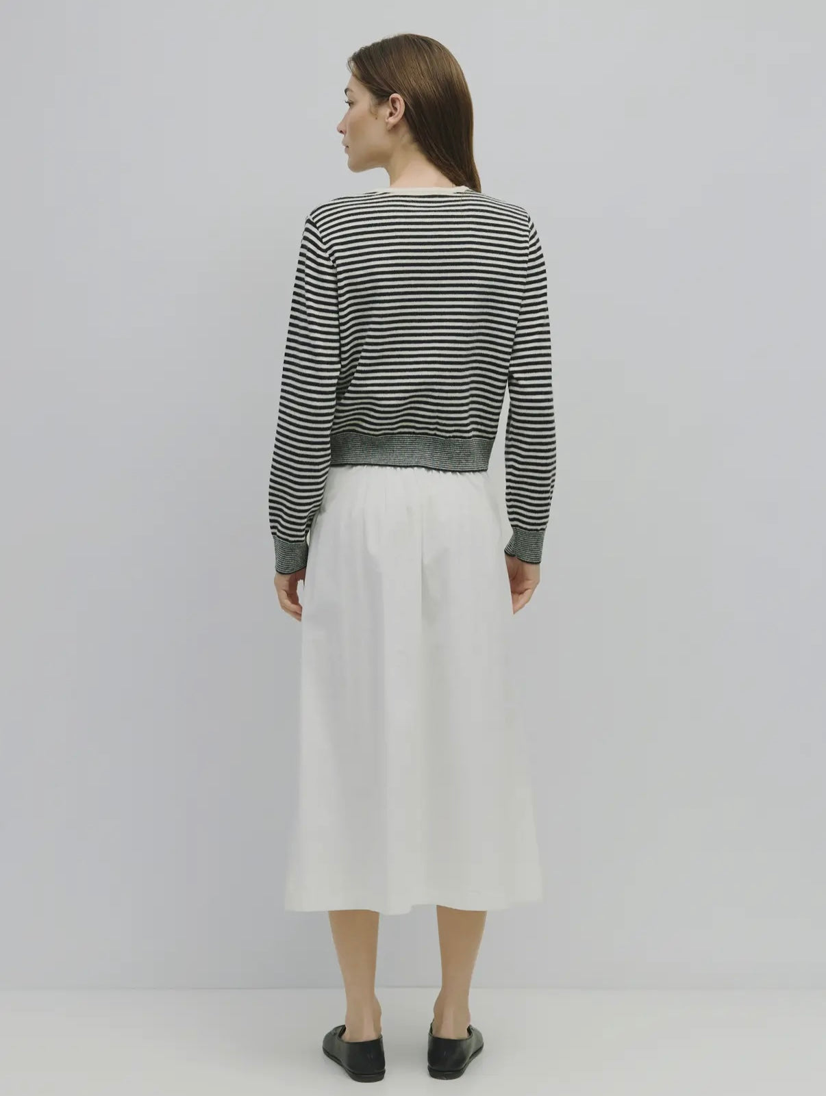 Ruby Cardigan in Ivory+Black