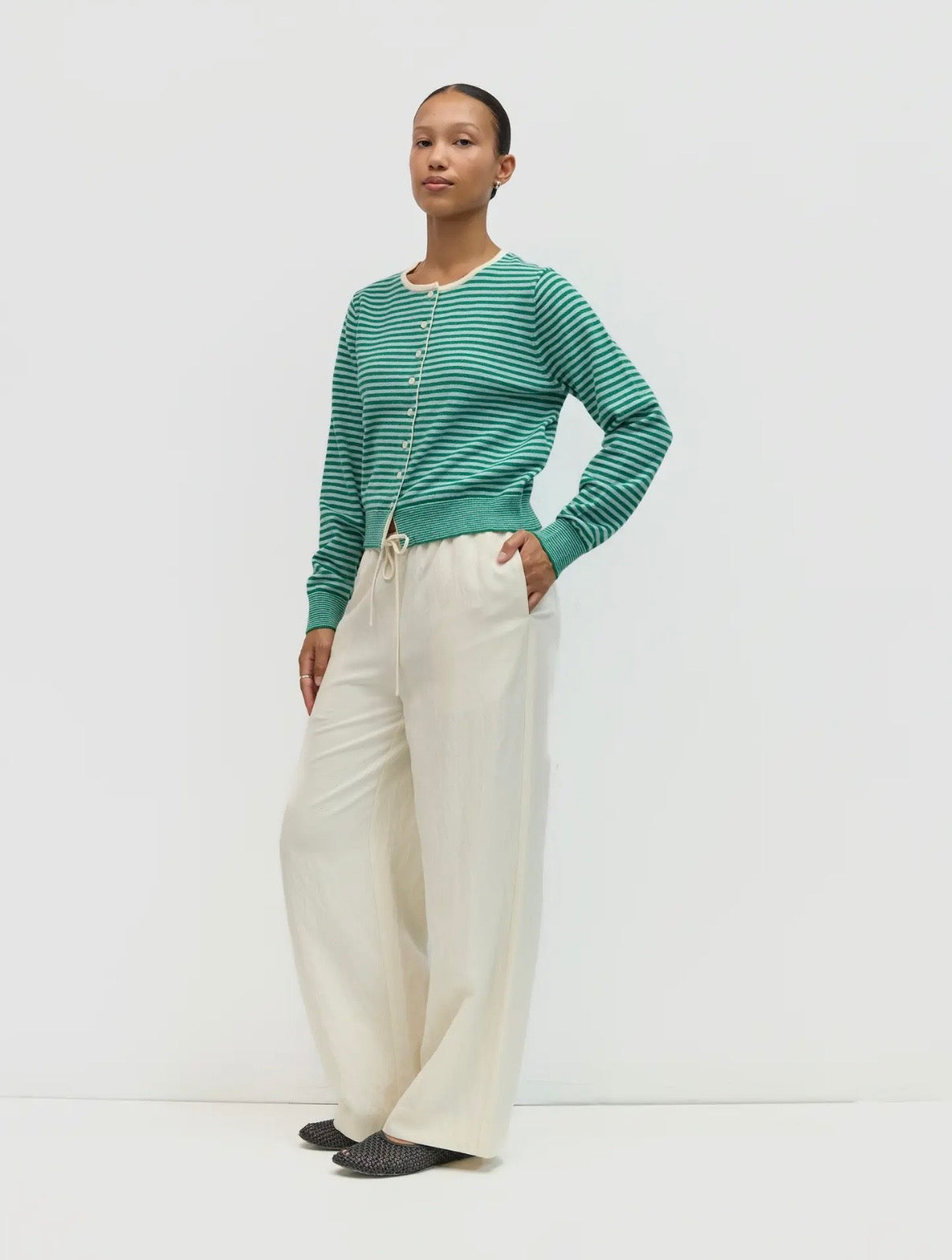 Ruby Cardigan in Garden Green