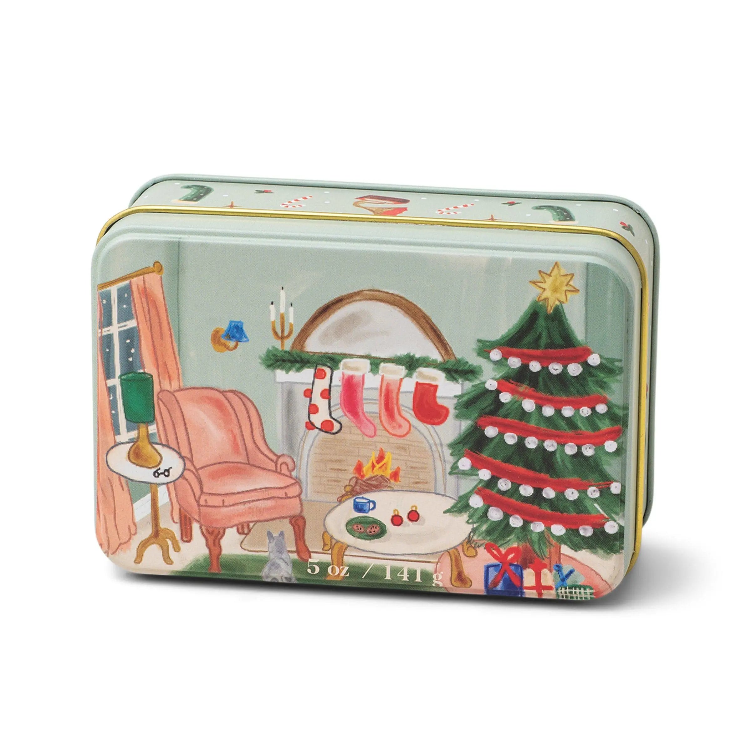 Holiday Tin Candle in Persimmon & Chestnut