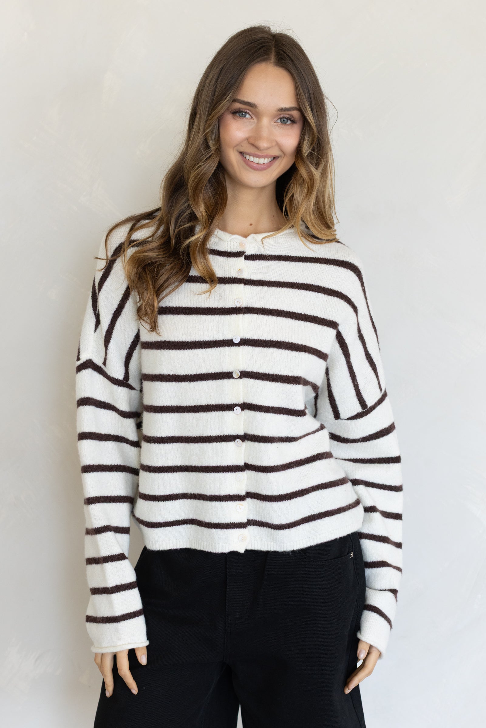 Maisie Sweater in Cream Stripe