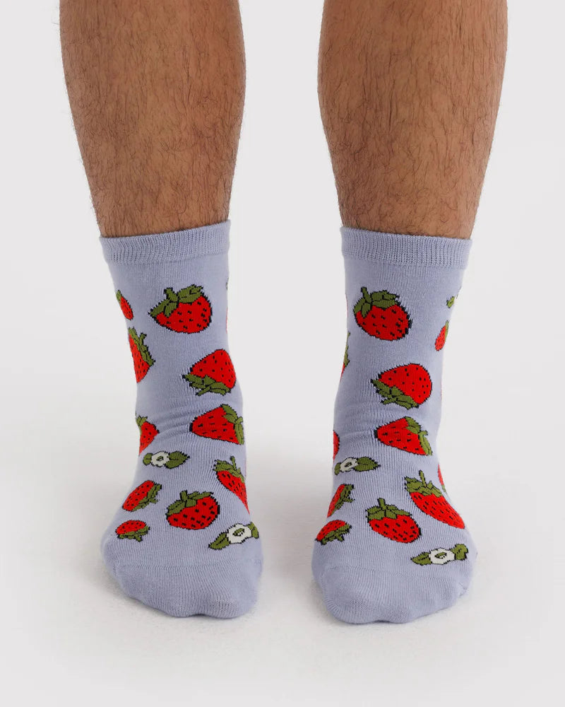 Crew Sock in Strawberry Blossom