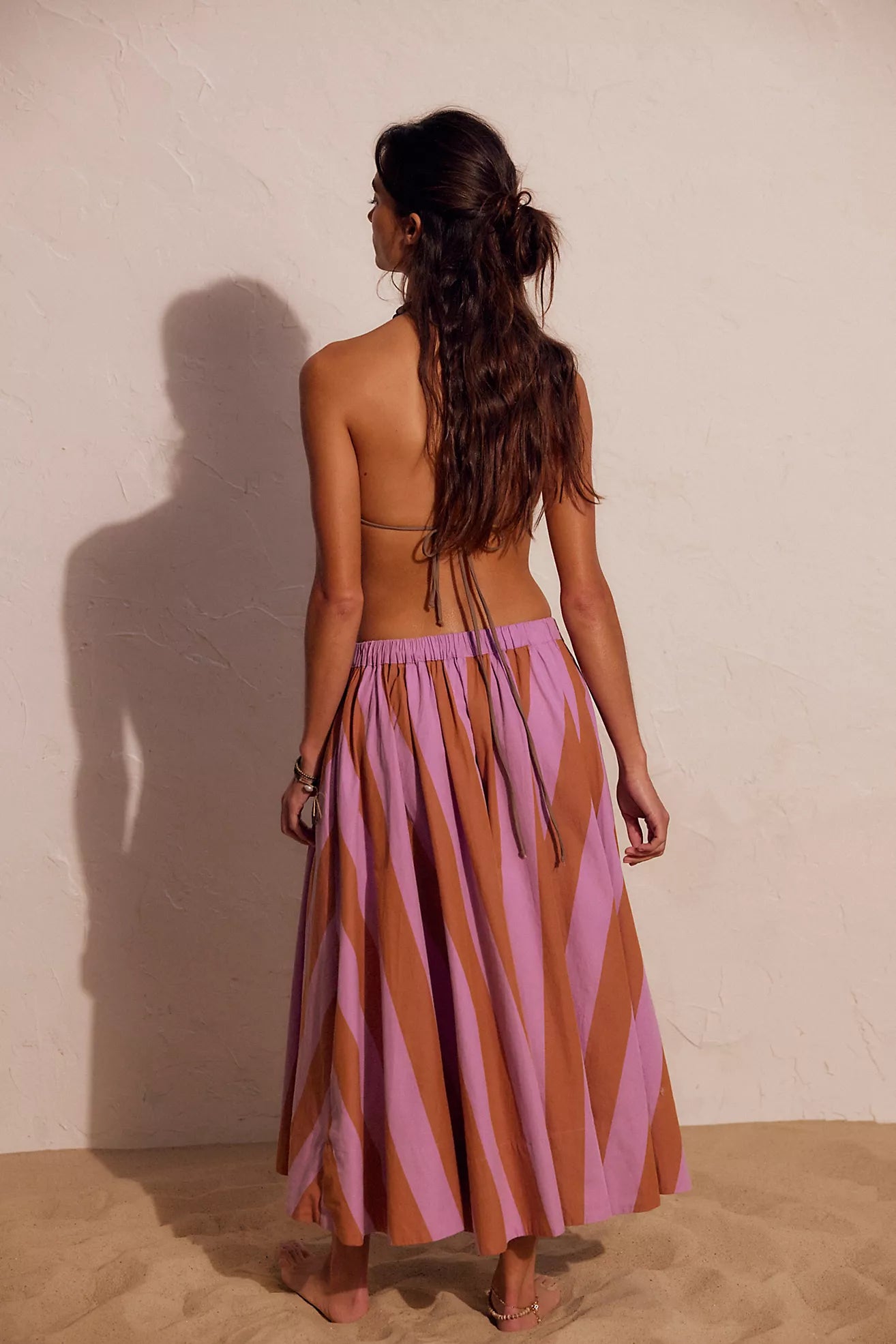 Lowen Midi Skirt in Pink Combo