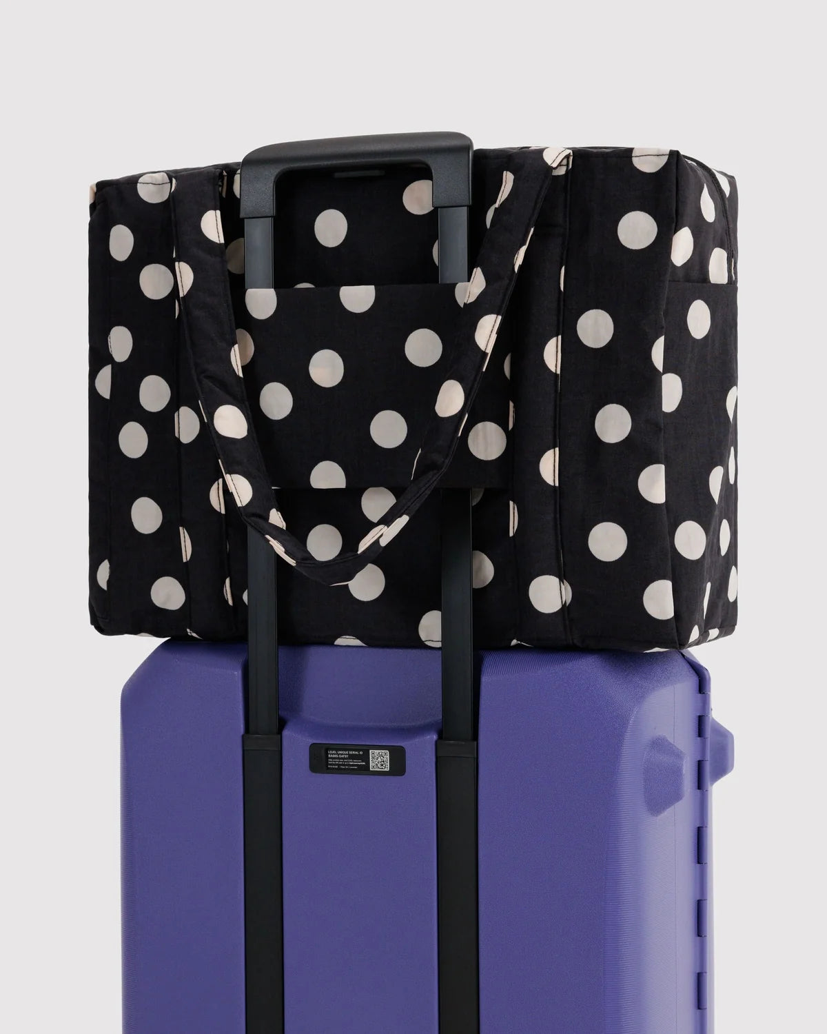 Cloud Carry On in Black and Cream Polka Dot