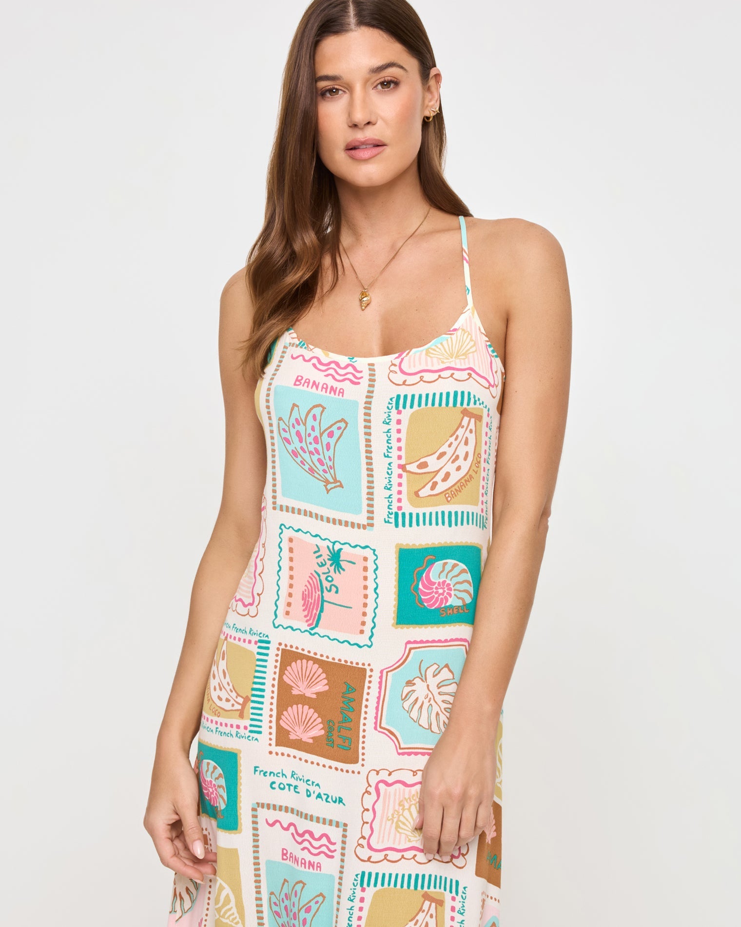 Summer Somewhere Slip Dress - Postcards