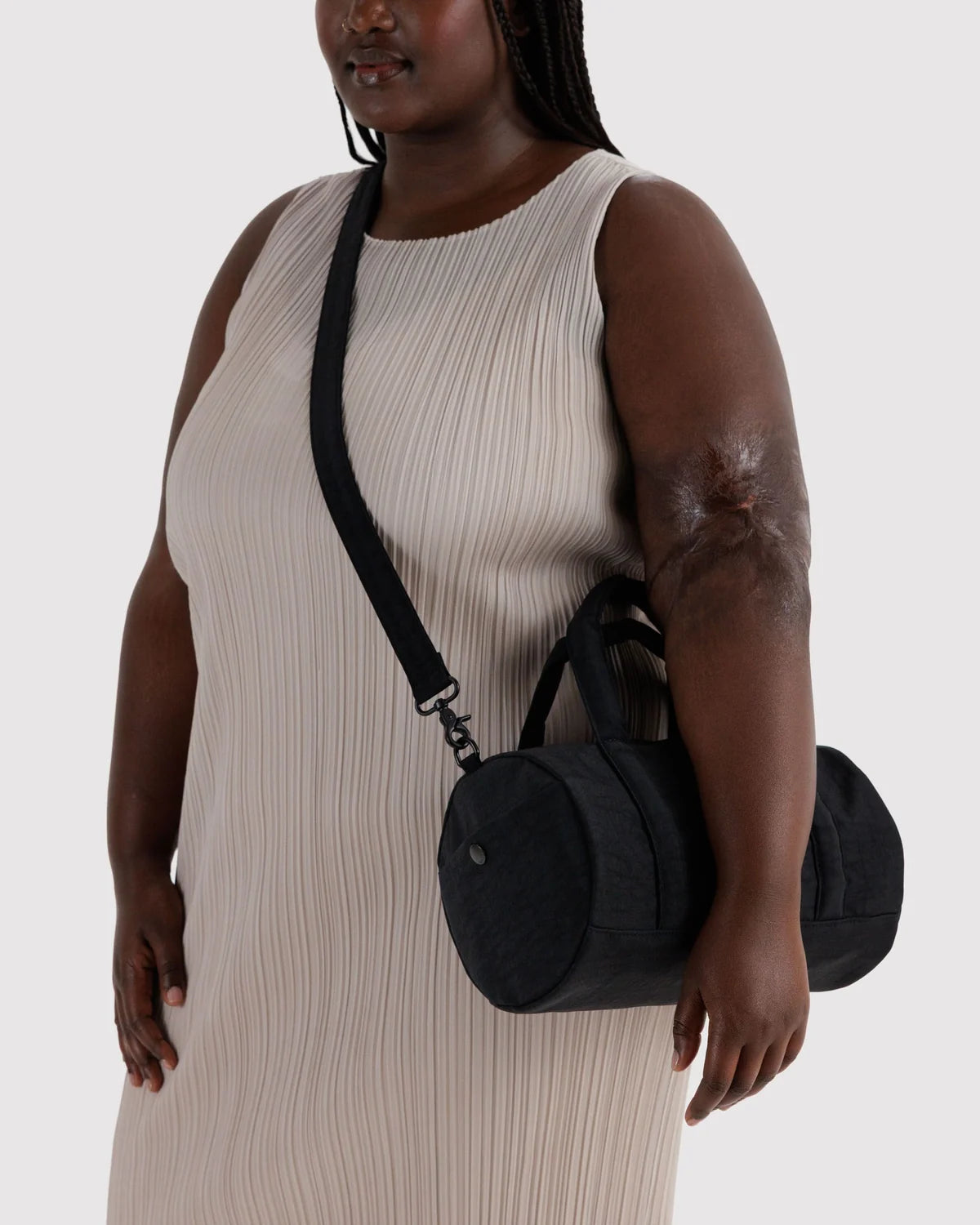Nylon Duffle Bag in Black