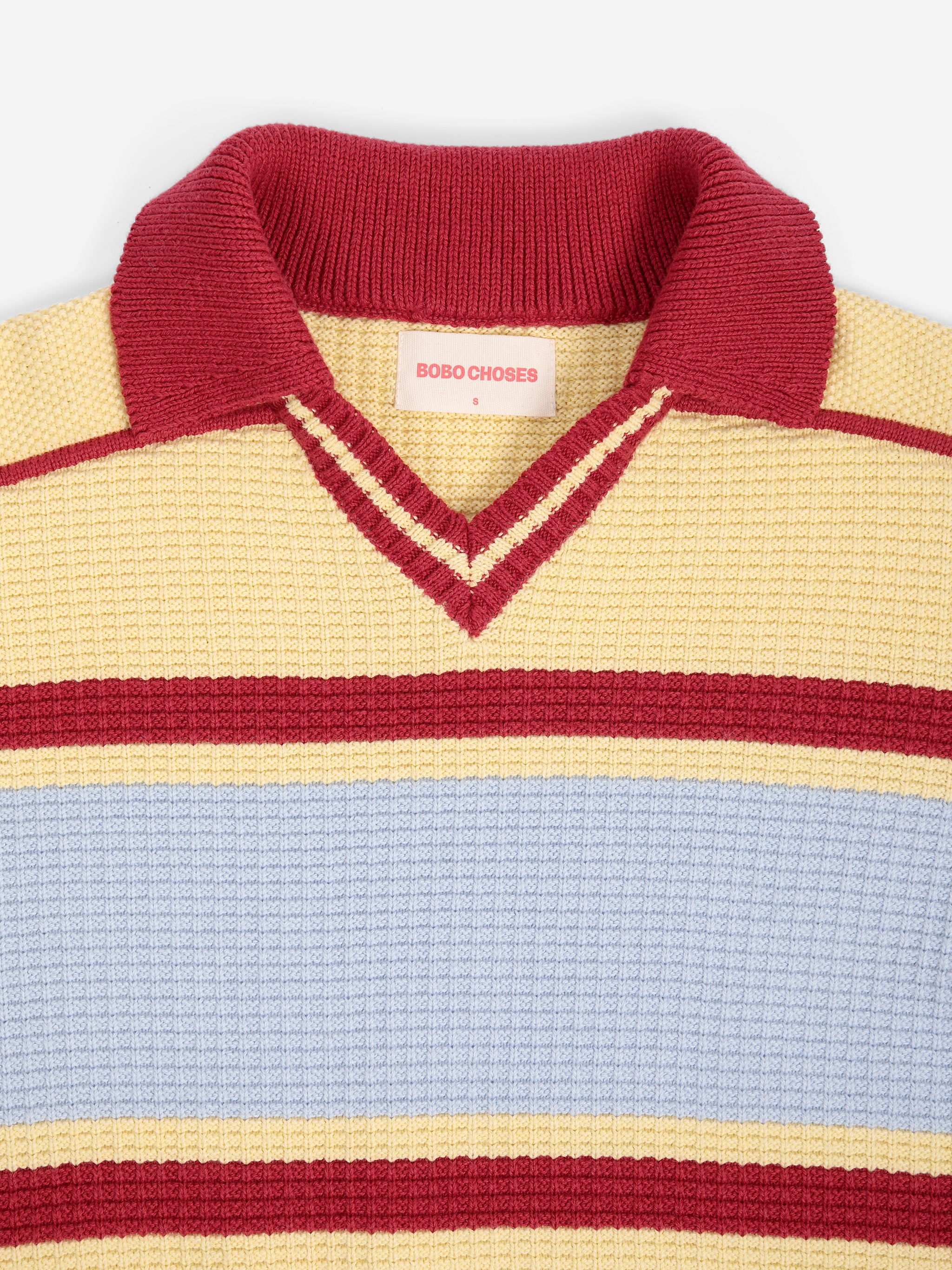 Structured Wool Cotton Polo Jumper