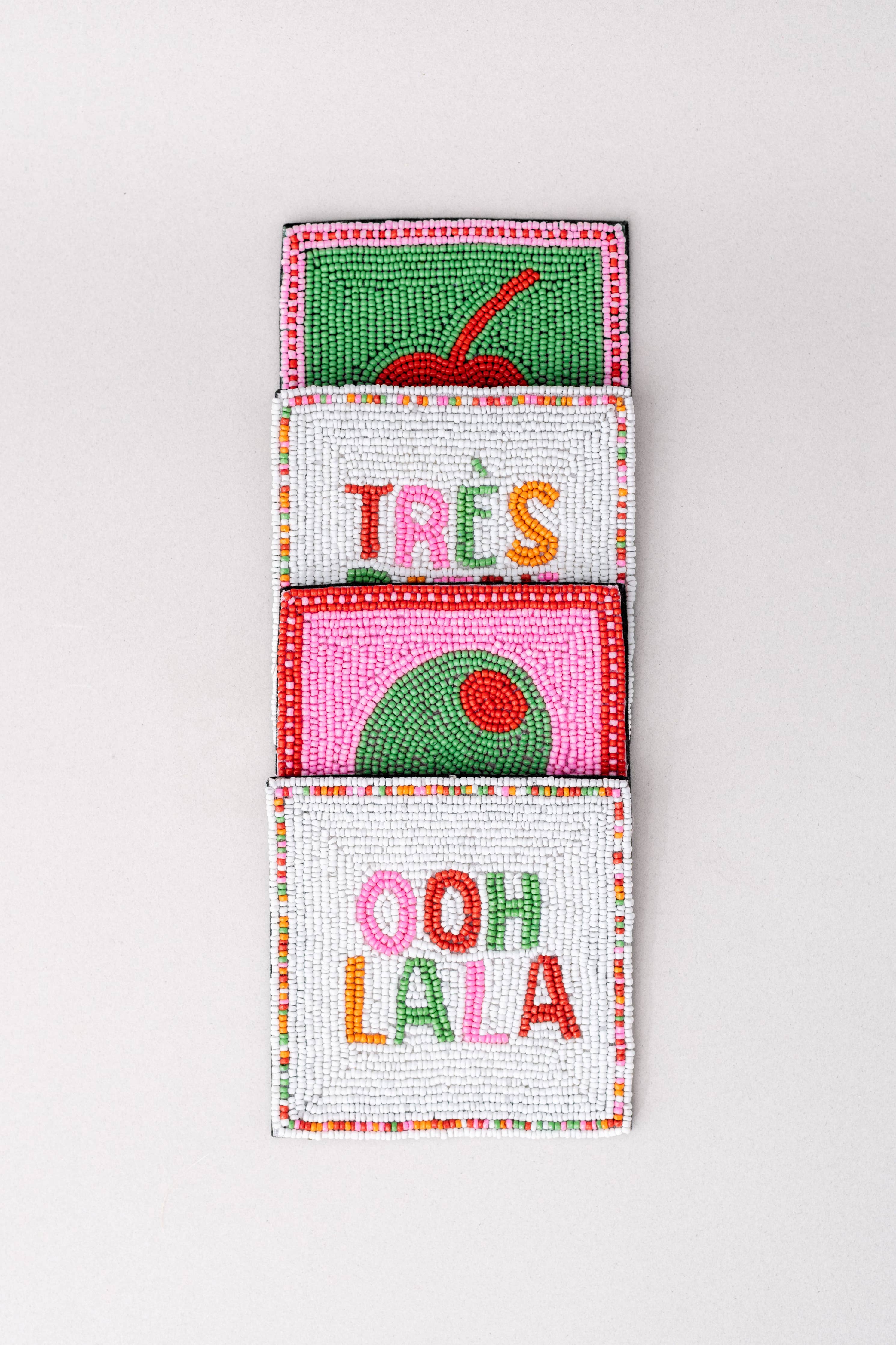 Cocktail Beaded Coaster Set