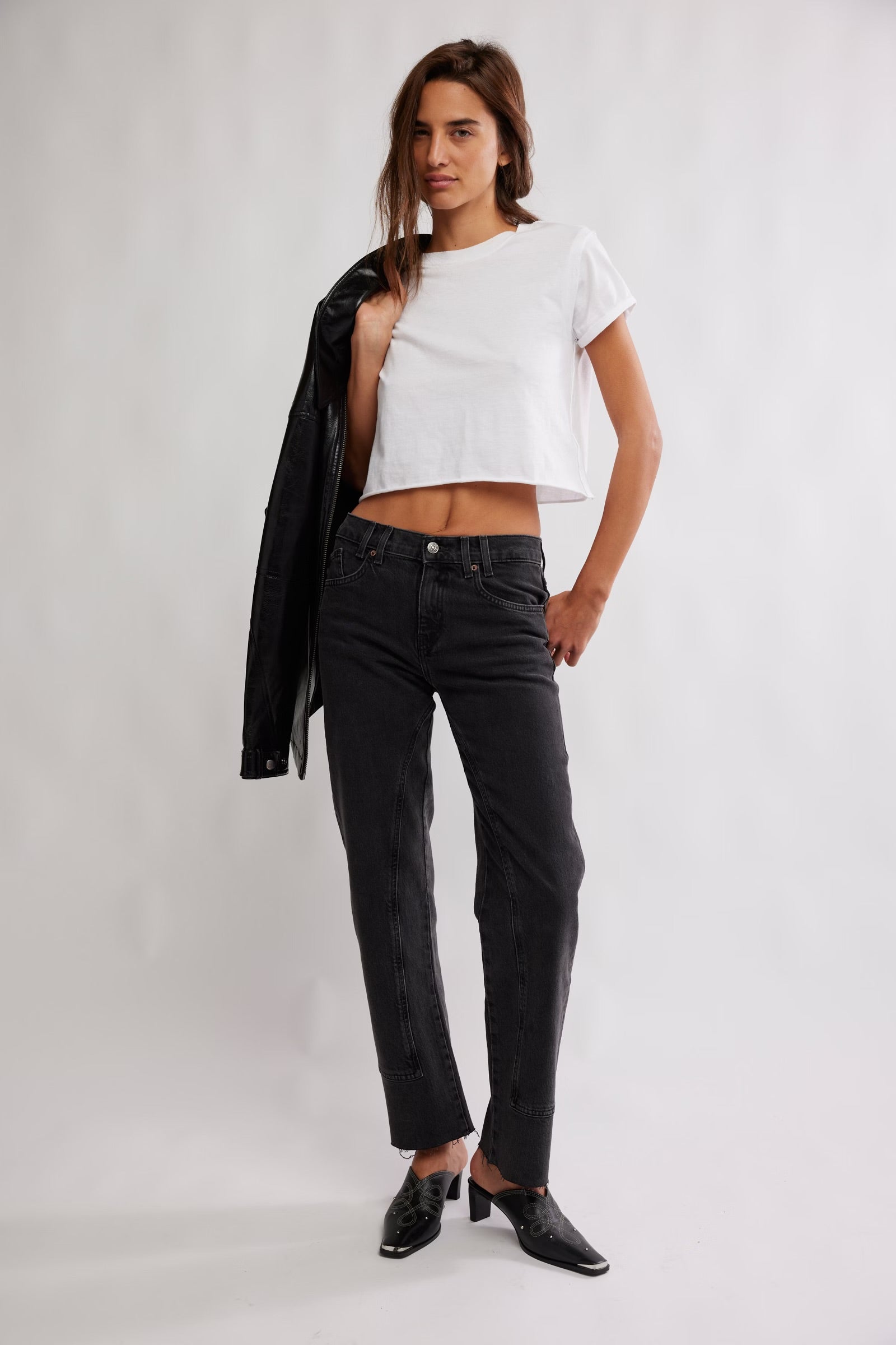 Risk Taker Mid Rise Straight Jeans in Main Squeeze