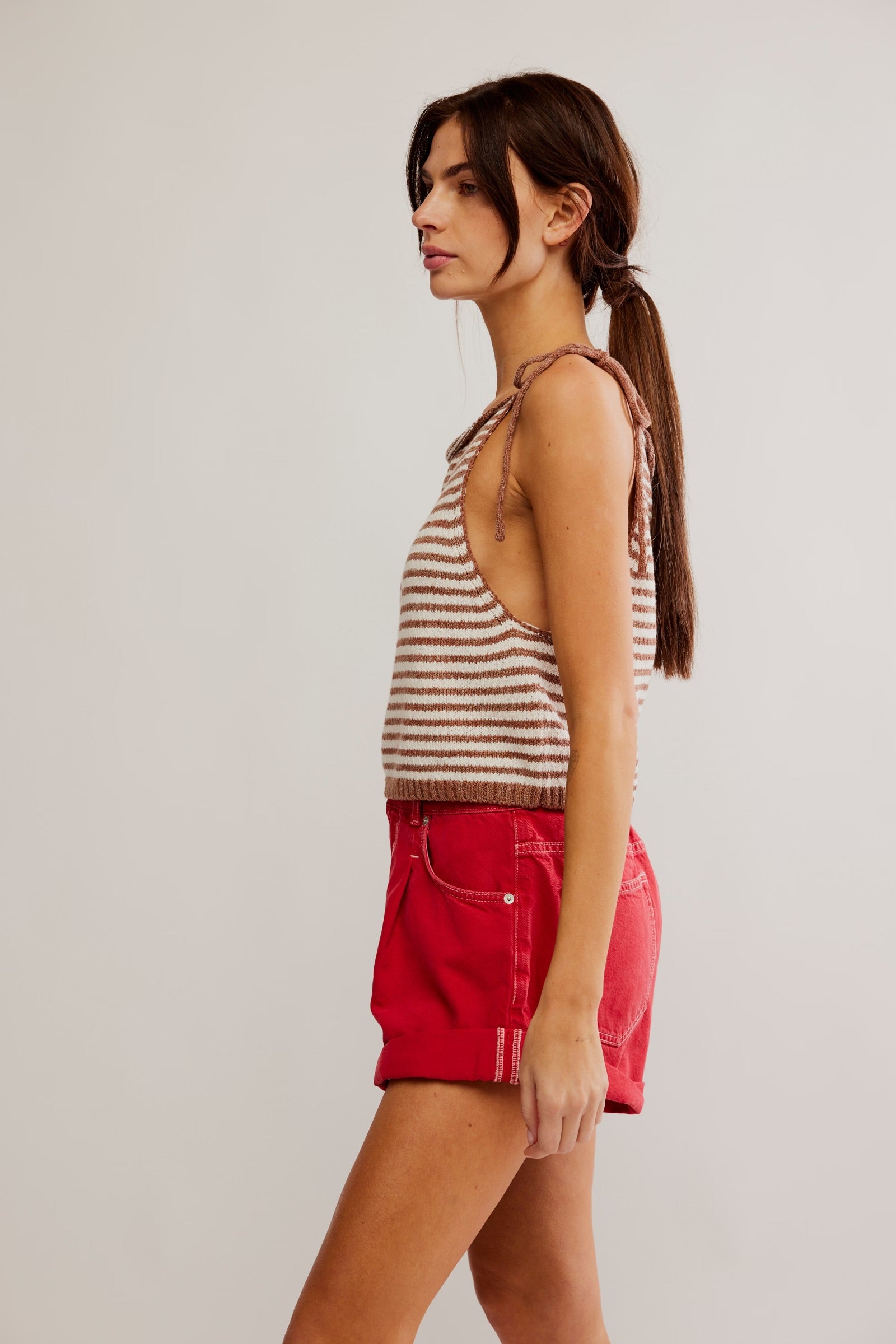 Claire Tank in White Praline Combo