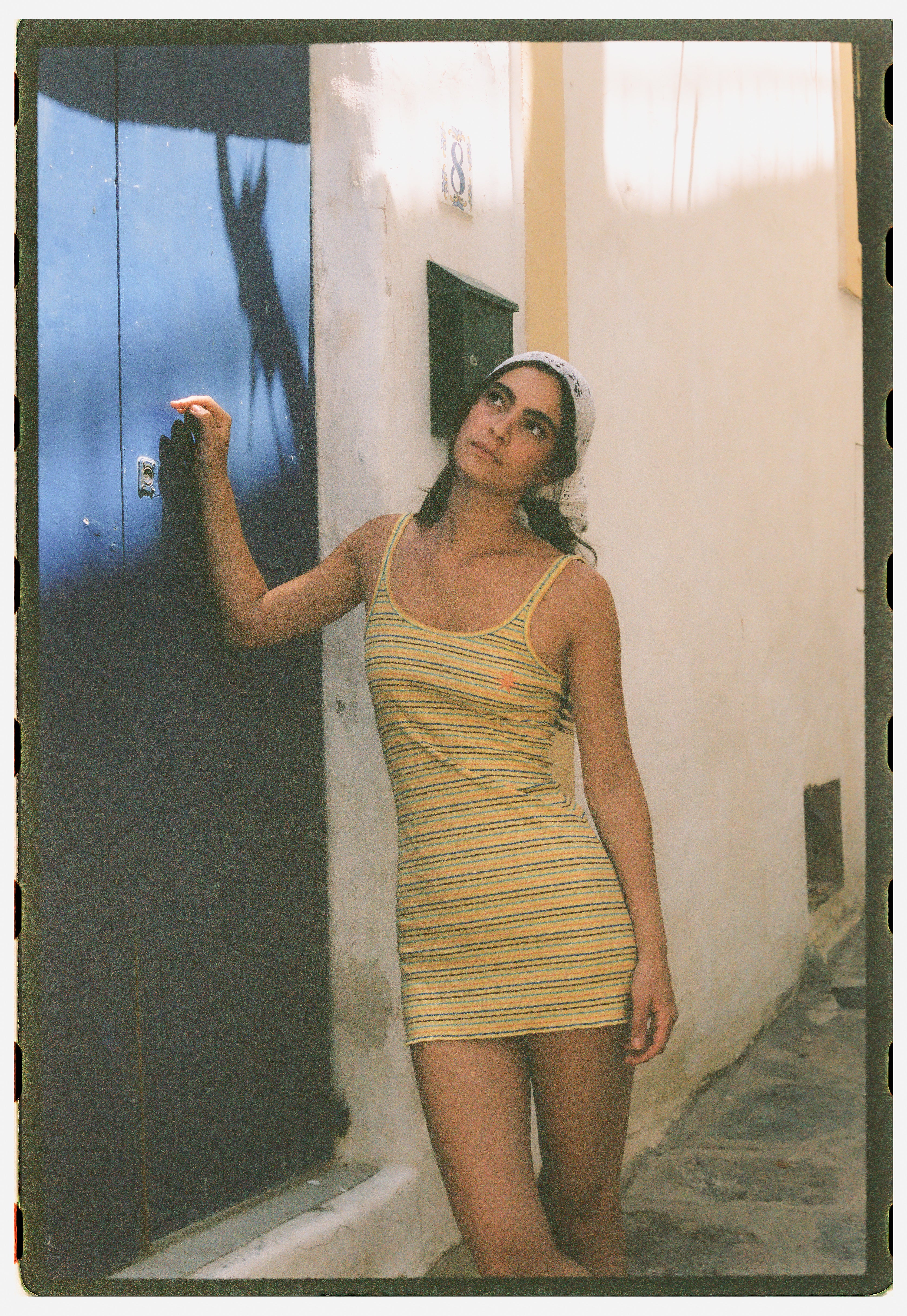 Lemon Striper Mini Dress