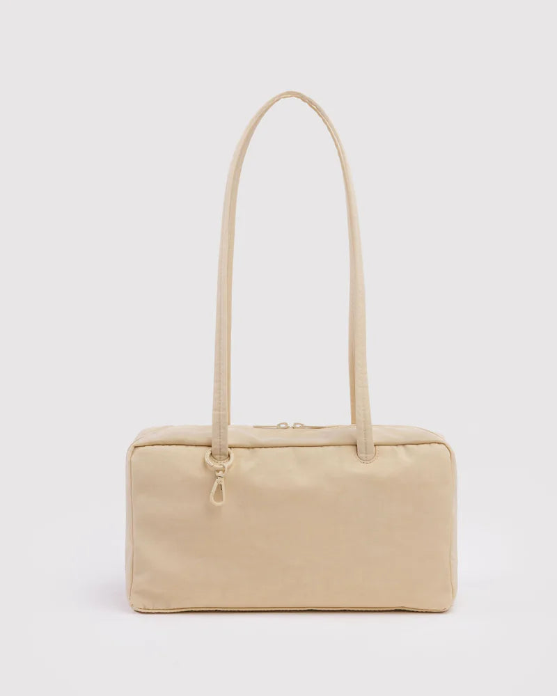 Nylon Bowler Bag in Custard