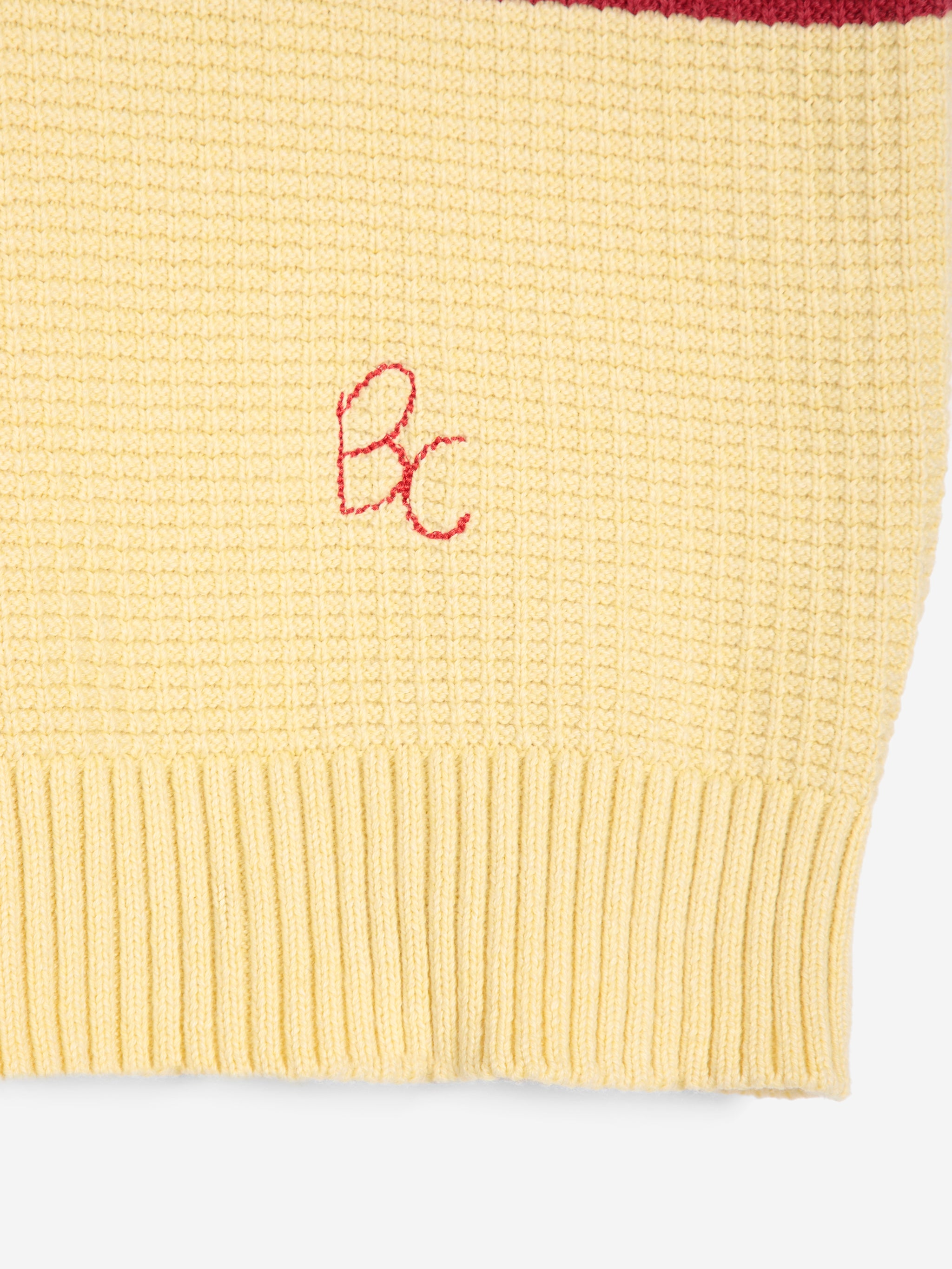 Structured Wool Cotton Polo Jumper