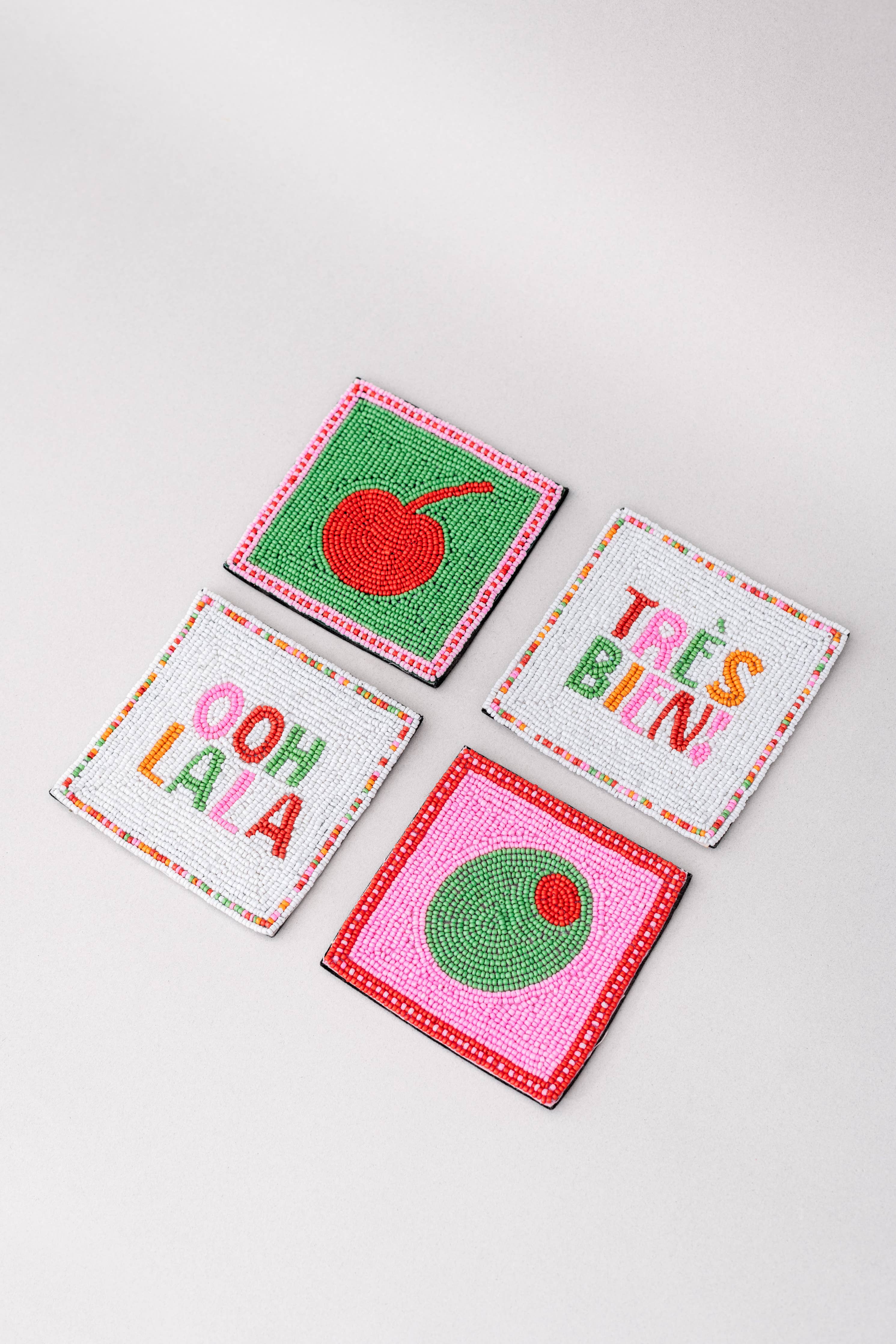 Cocktail Beaded Coaster Set