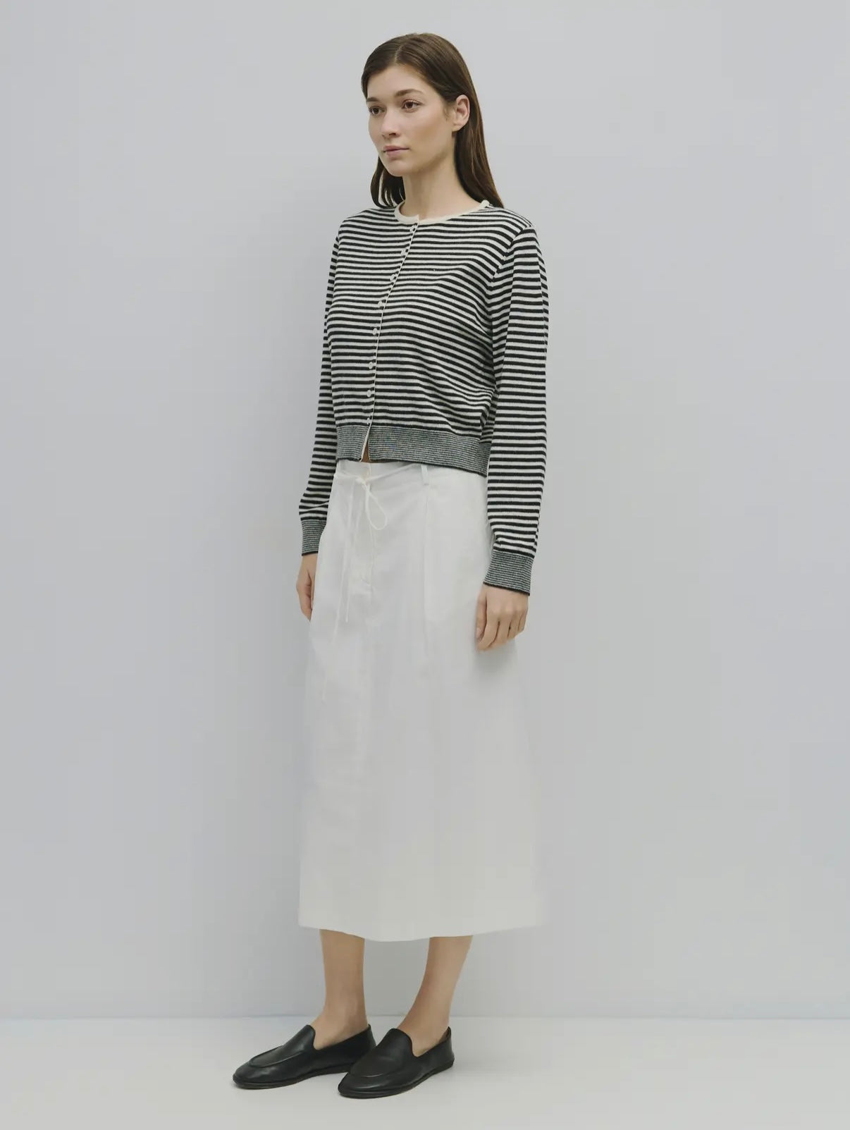 Ruby Cardigan in Ivory+Black