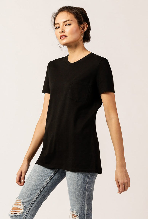 #49 Tailored Pocket Tee in Black Wash