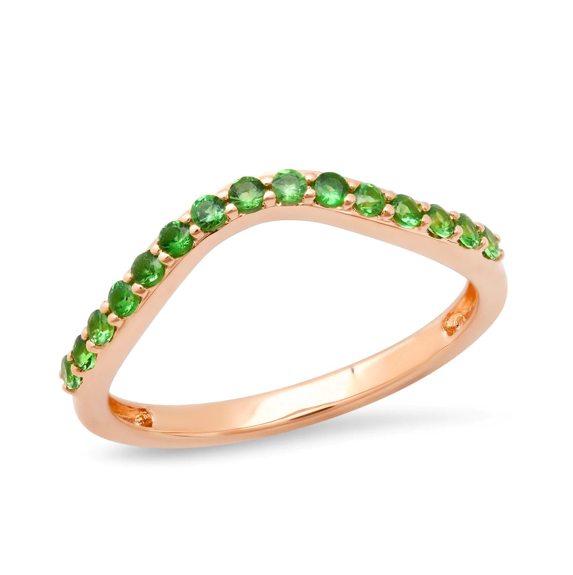 Tsavorite Contour Ring