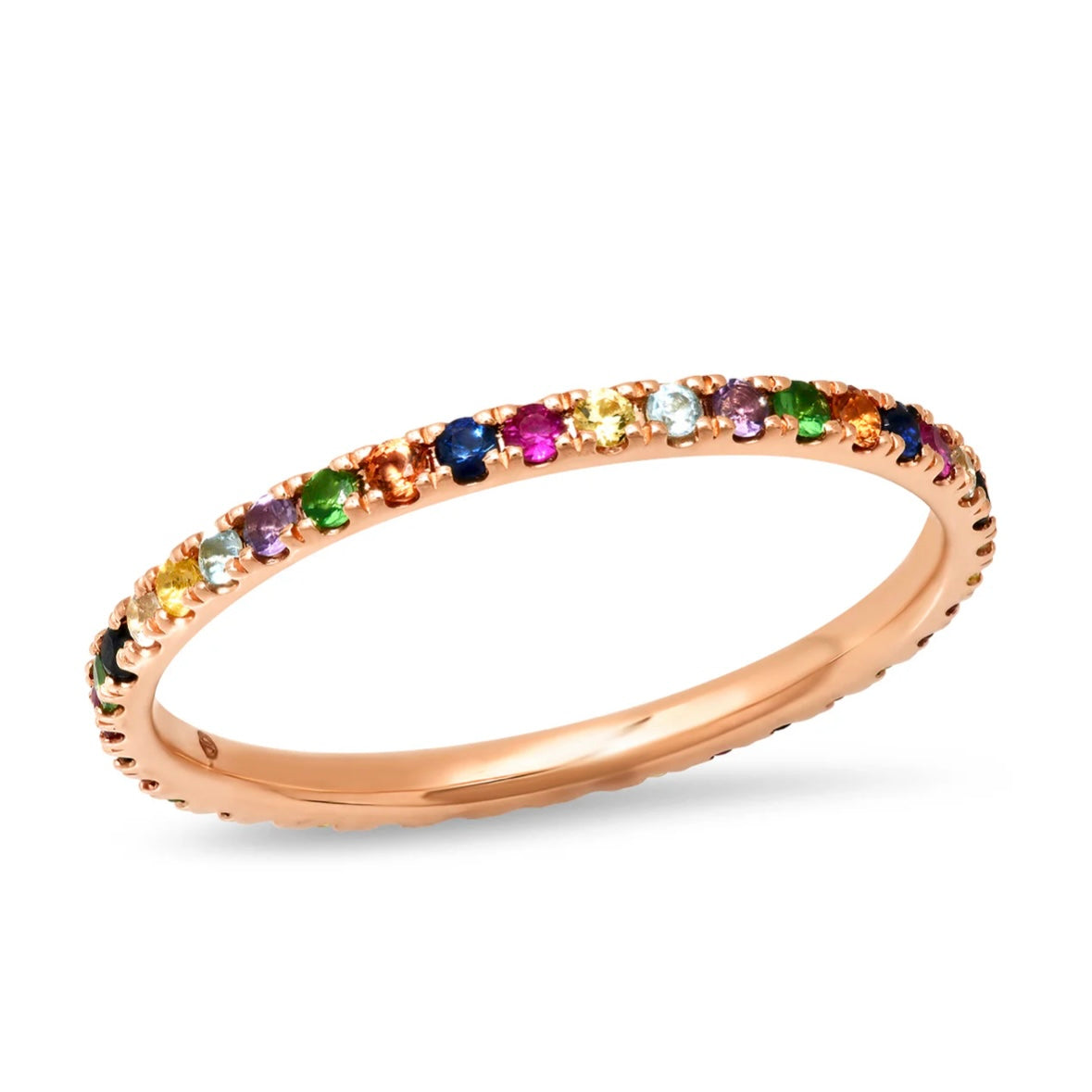 Multi Colored Eternity Band