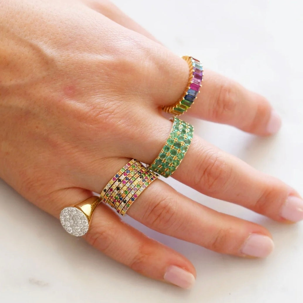 Multi Colored Eternity Band