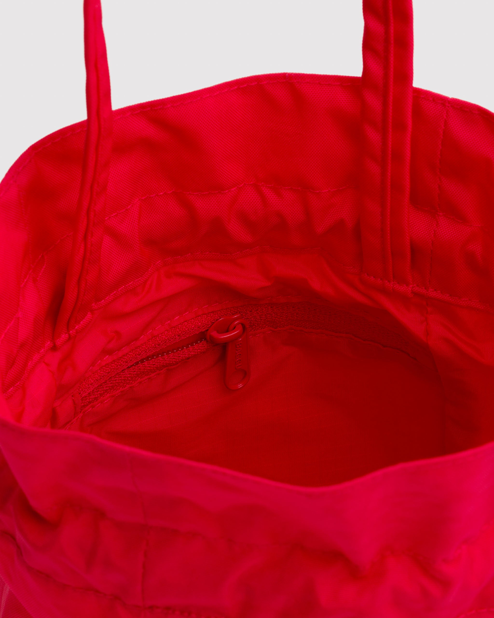 Nylon Drawstring Bag in Candy Apple