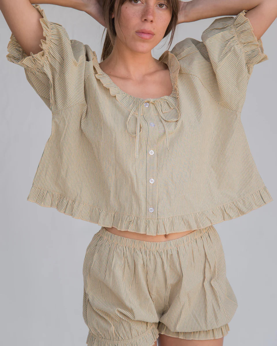 Romeo Set in Green Stripe