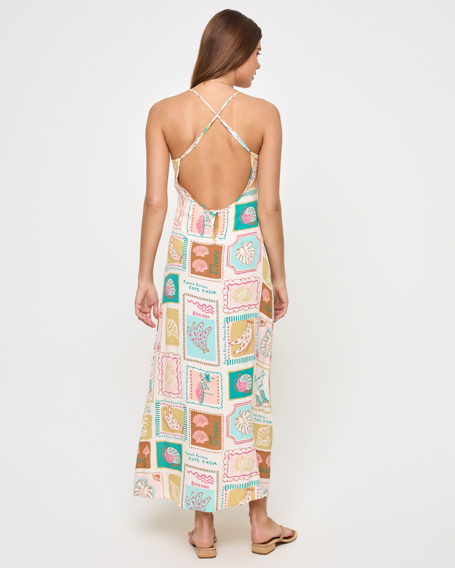 Summer Somewhere Slip Dress - Postcards