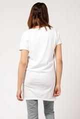 #60 Boxy Tee Dress in White Wash