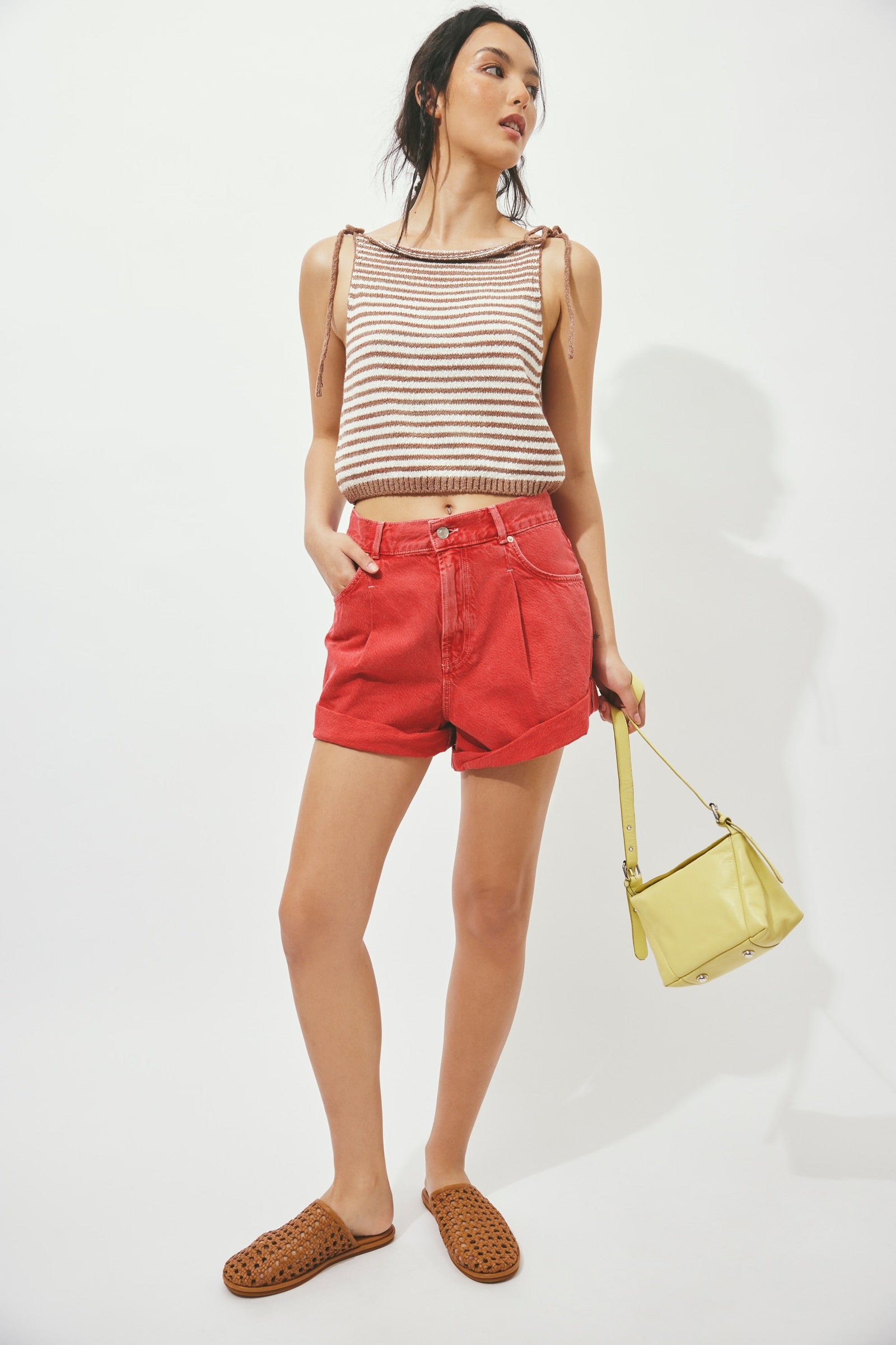 Claire Tank in White Praline Combo