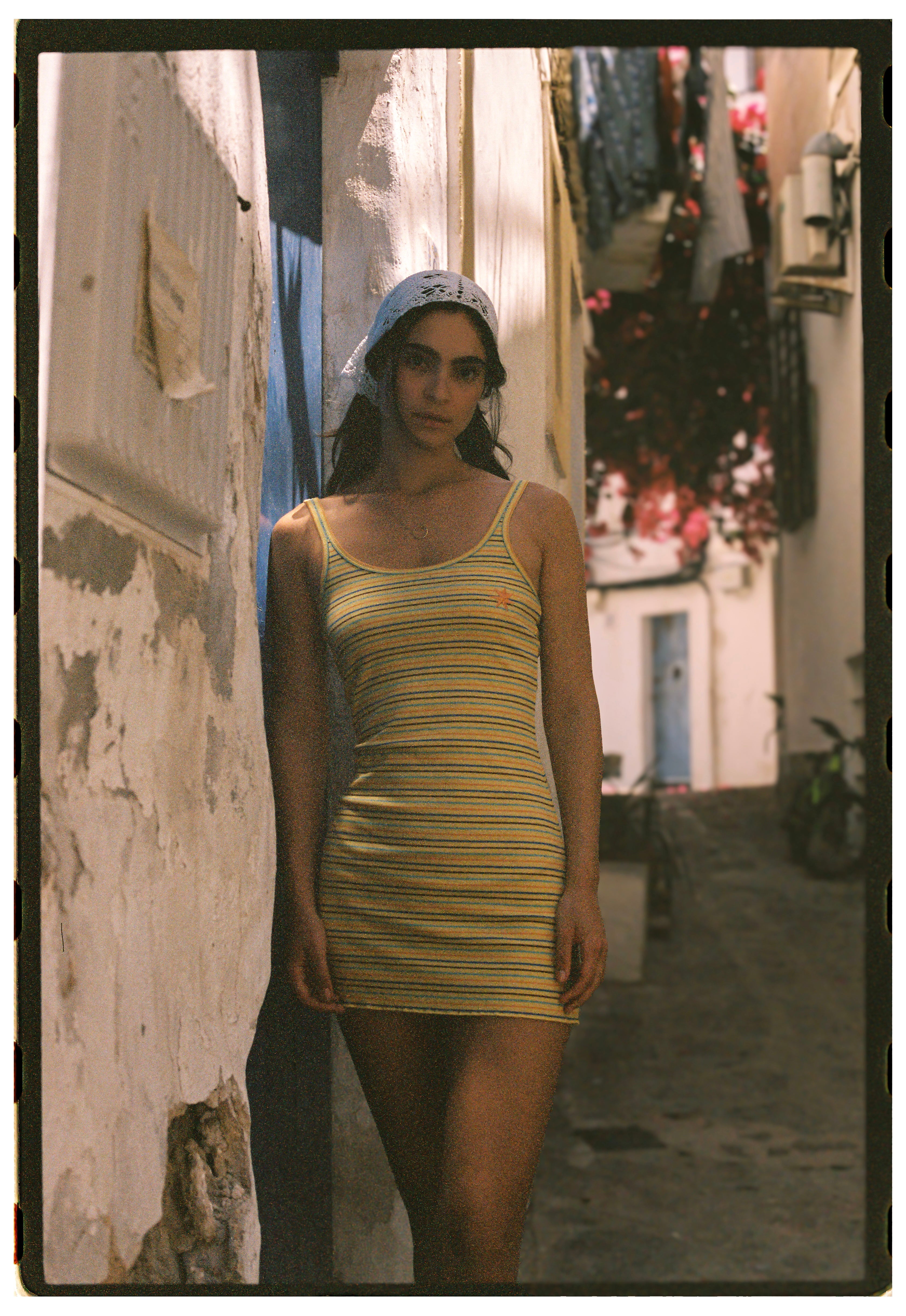 Lemon Striper Mini Dress