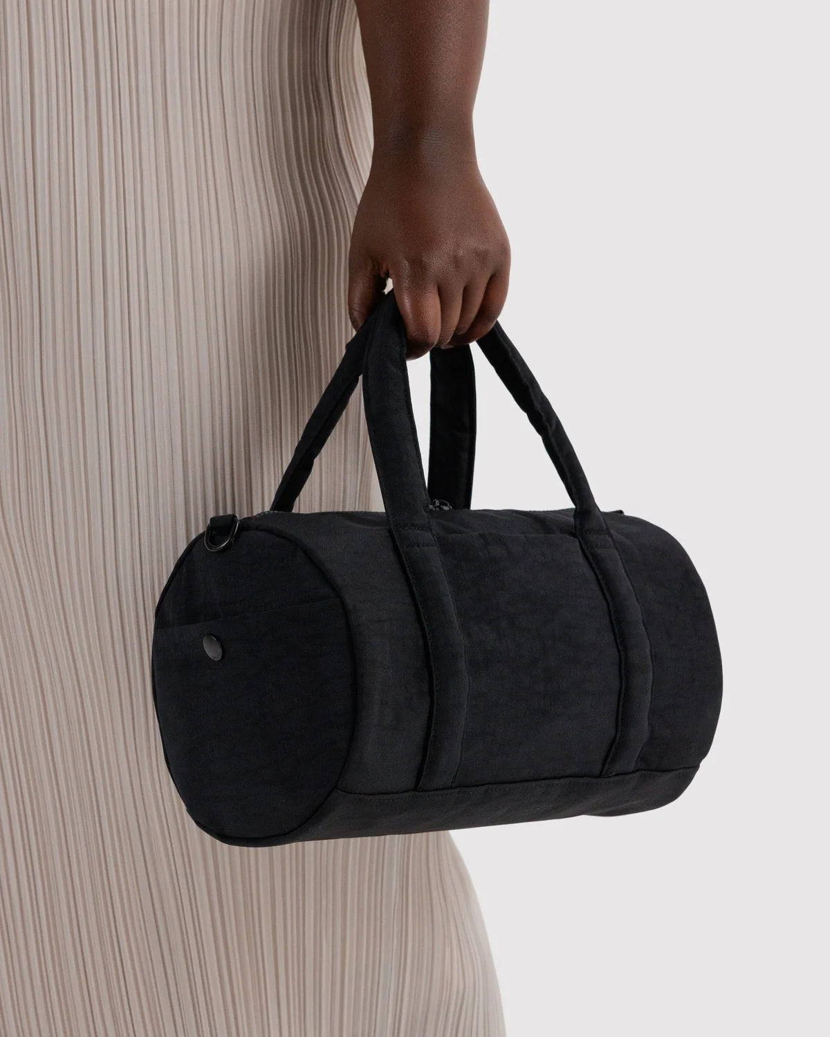 Nylon Duffle Bag in Black