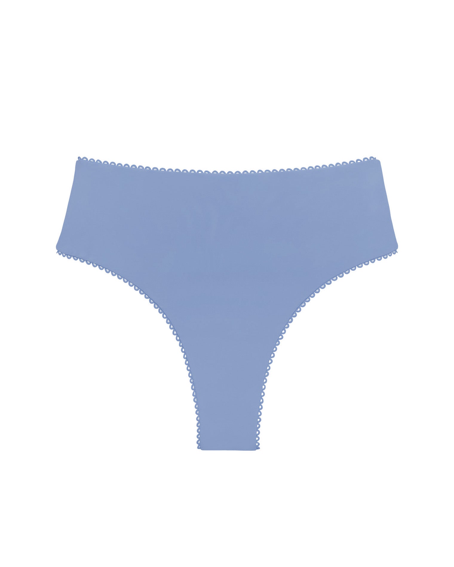 LSPACE Soleil bikini bottom in Chambray, off-model flat lay.