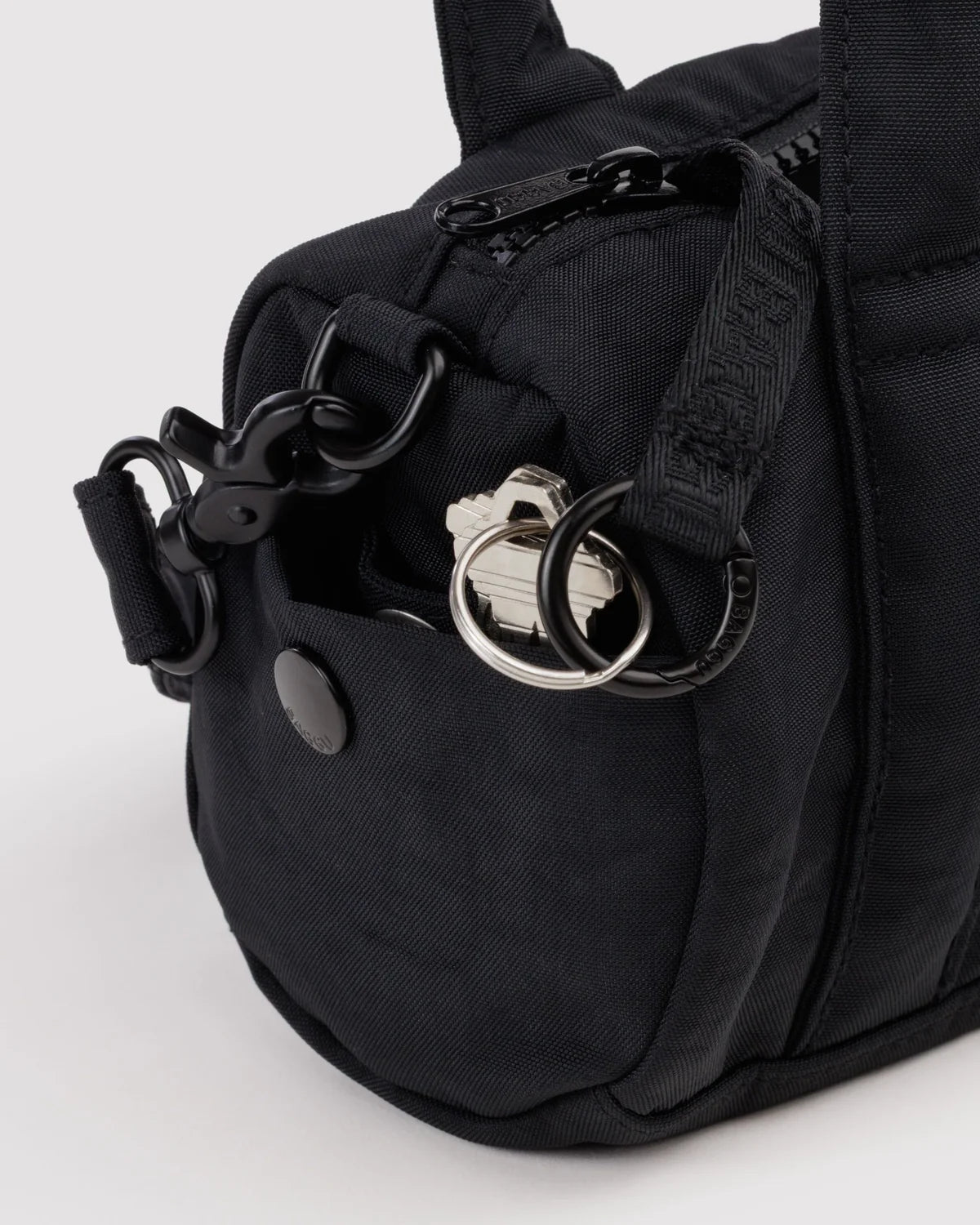 Small Nylon Duffle Bag in Black
