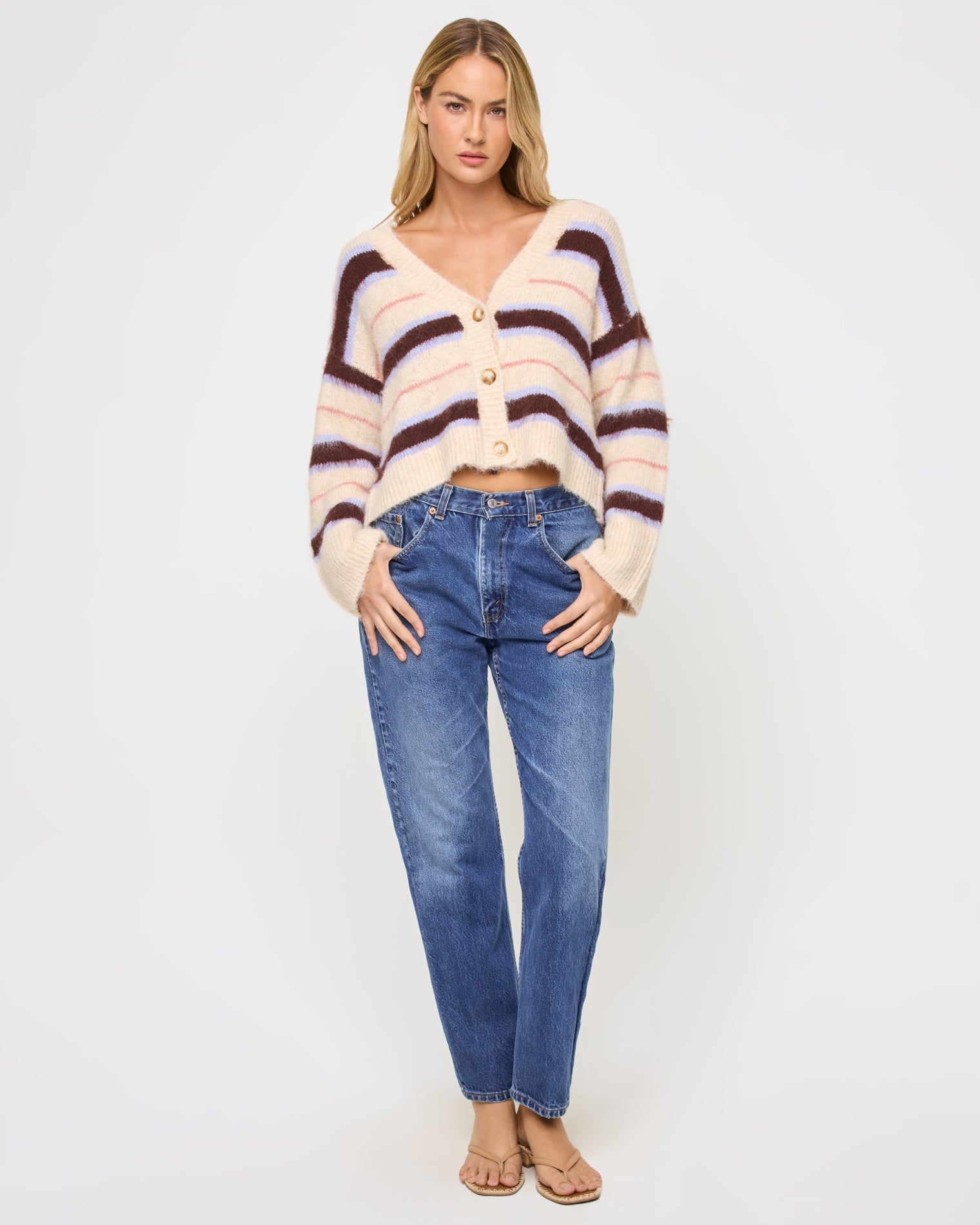 Montauk Cardigan - Prep School Stripe