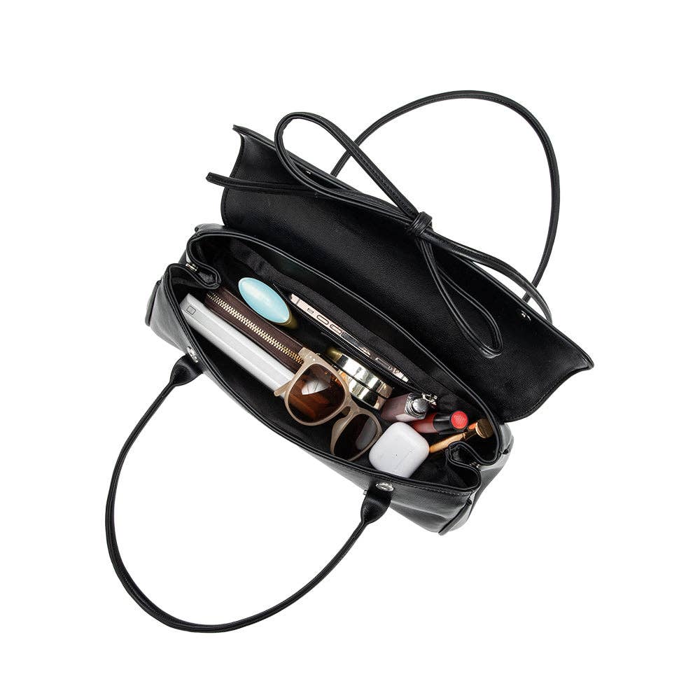 Bowie Black Recycled Vegan Shoulder Bag