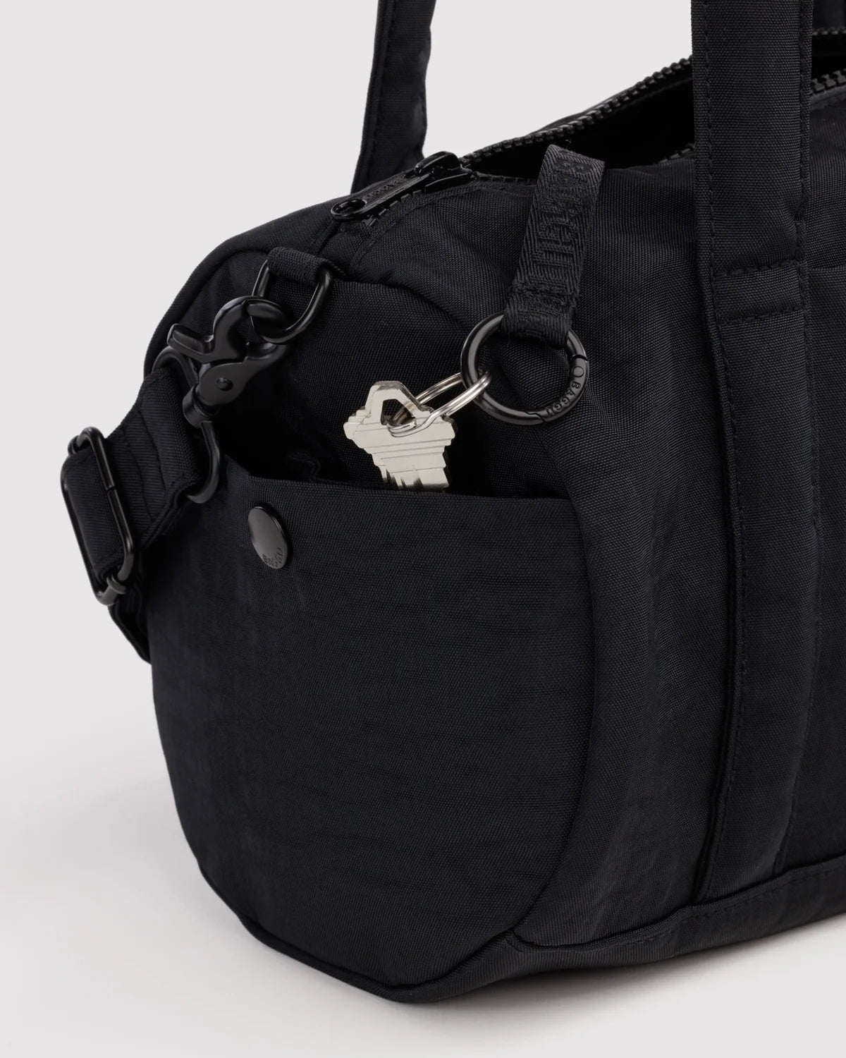 Nylon Duffle Bag in Black