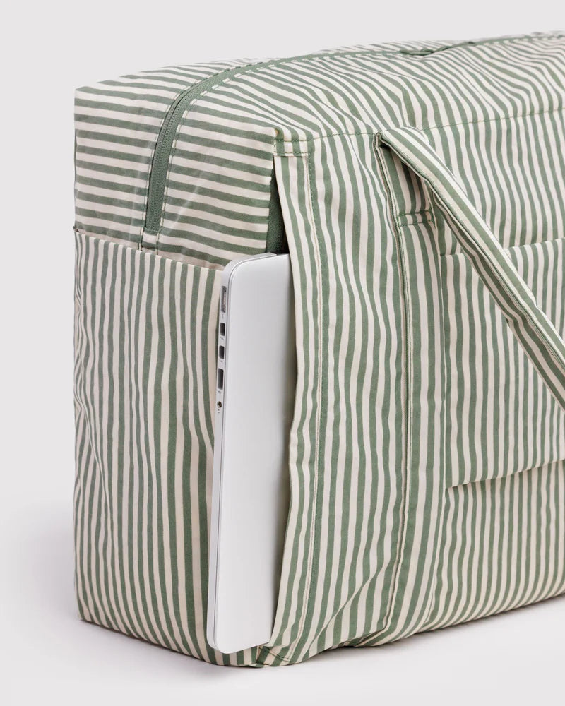 Cloud Carry On in Sage Stripe