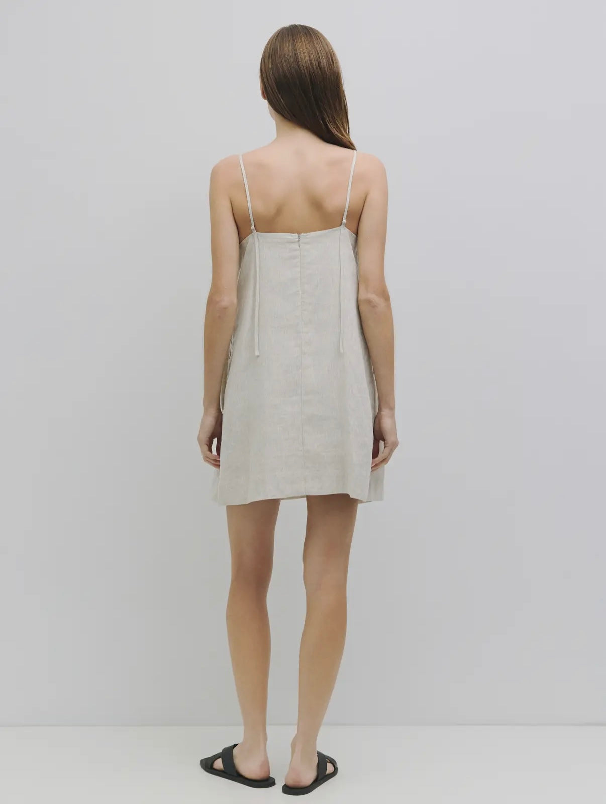 Nora Linen Dress in White