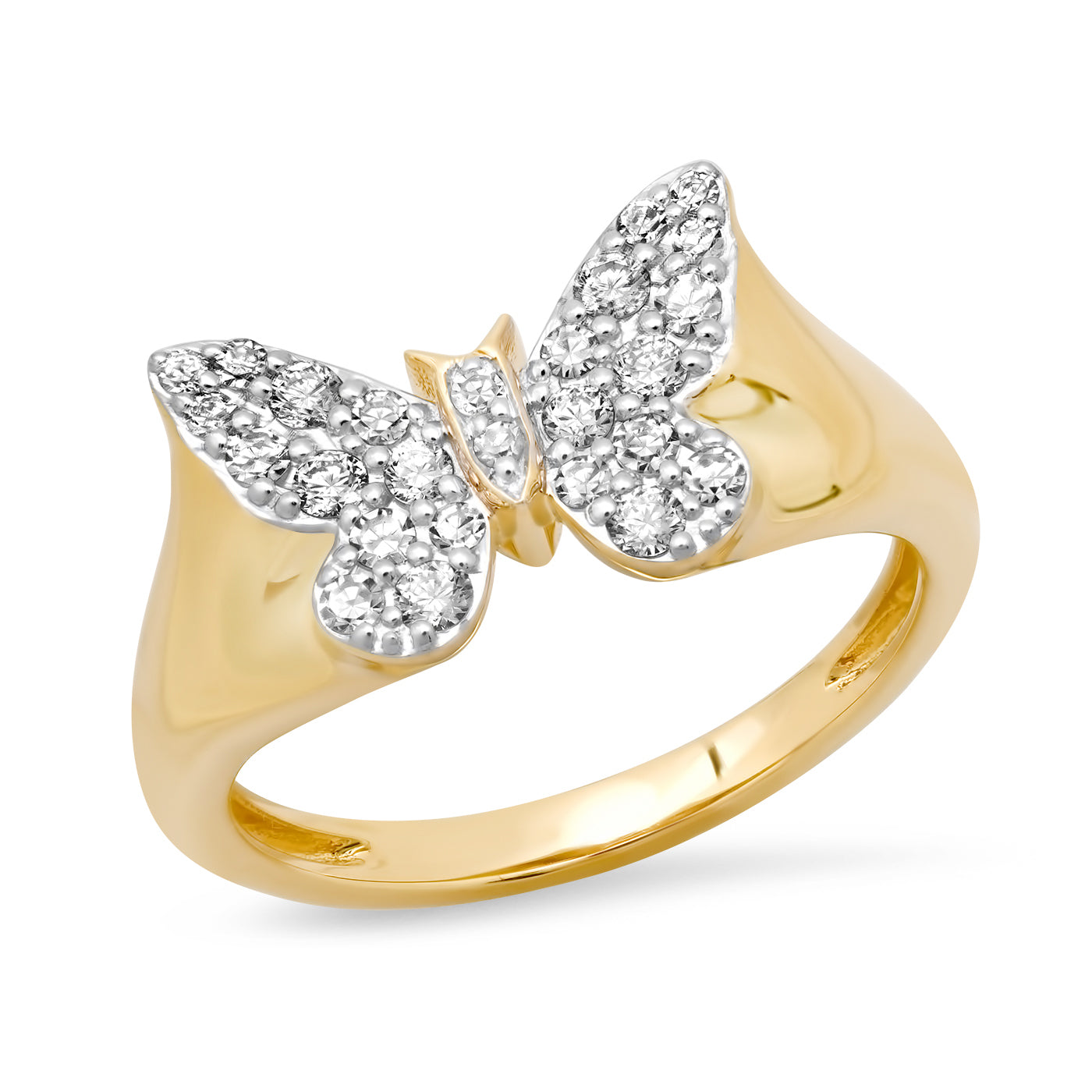 Mini Diamond Ombré Butterfly Pinky Ring