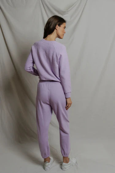 Ziggy Reverse Fleece Crewneck Sweatshirt in Ultraviolet