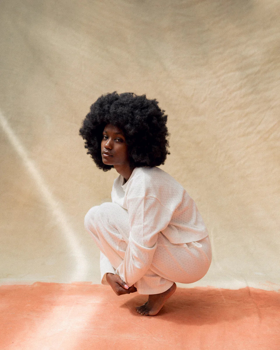 Pointelle Top in Crema