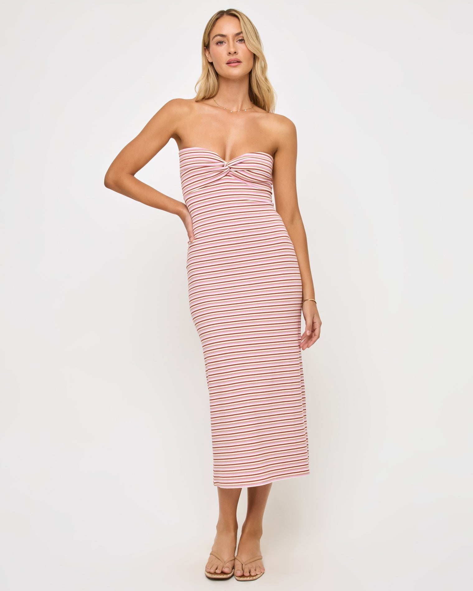 Lisette Dress - Azalea Stripe