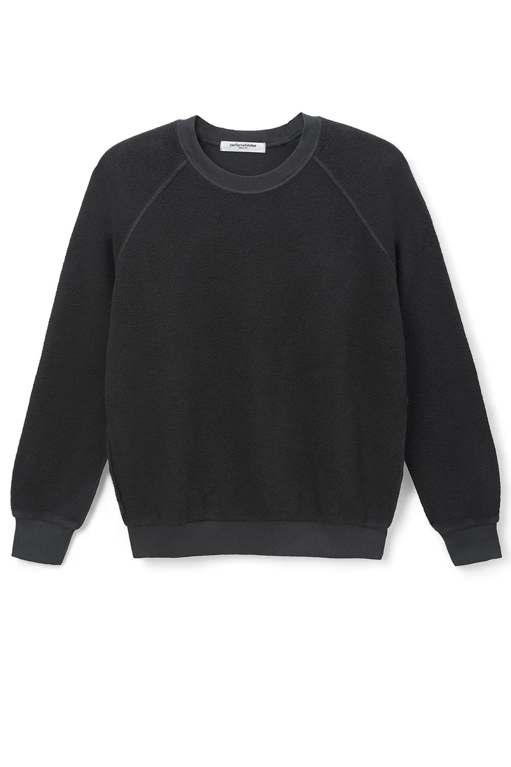 Ziggy Reverse Fleece Crewneck Sweatshirt in Vintage Black