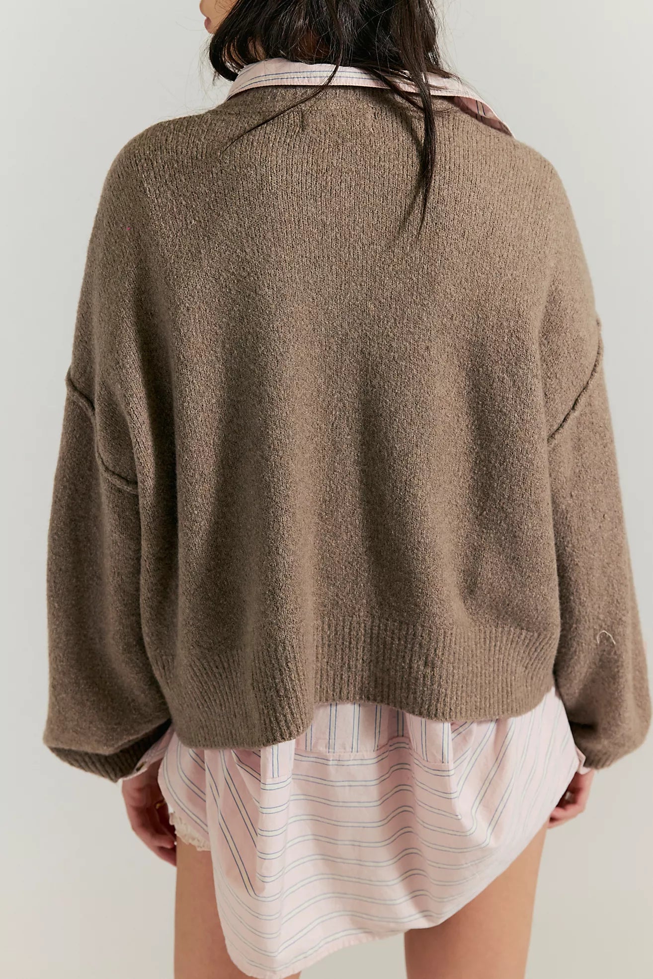 Cool Of The Night Cardi in Mocha Melange