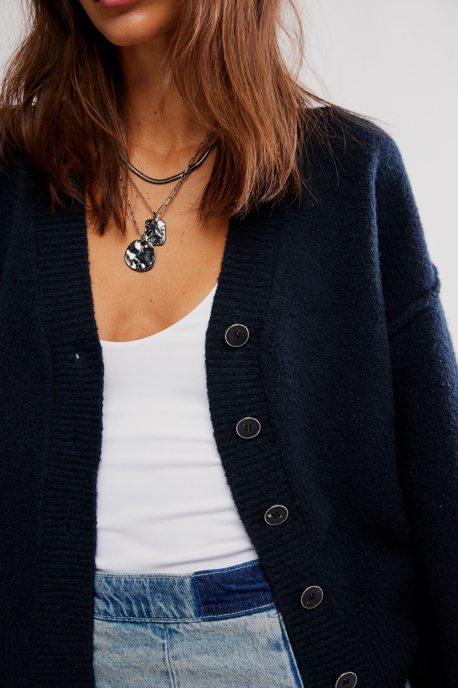 Cool Of The Night Cardi in Black