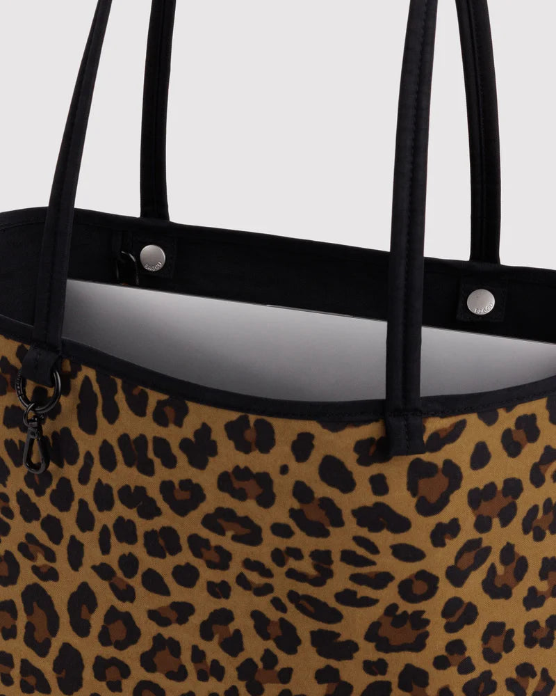 Medium Nylon Reversible Tote in Leopard Mix