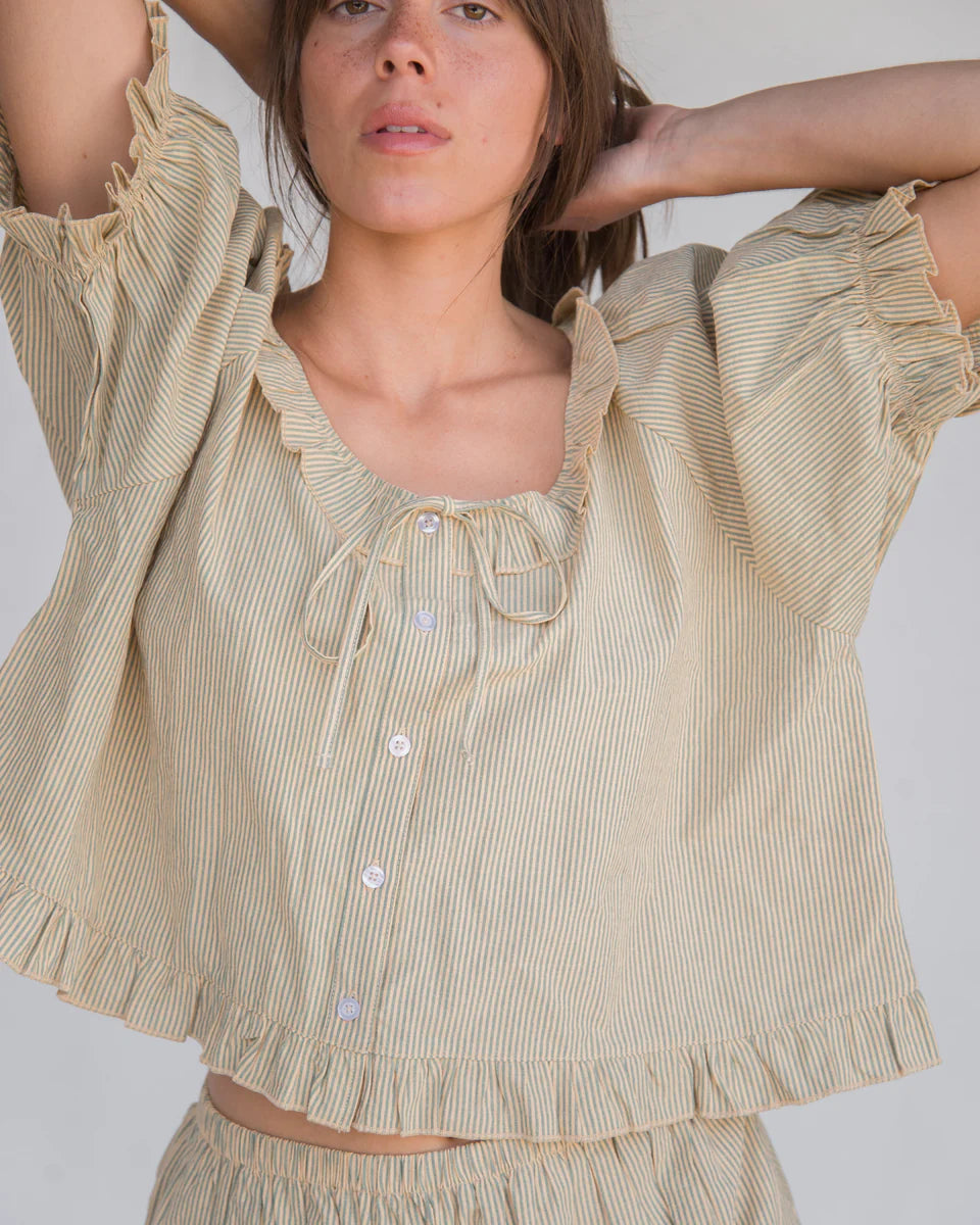 Romeo Set in Green Stripe